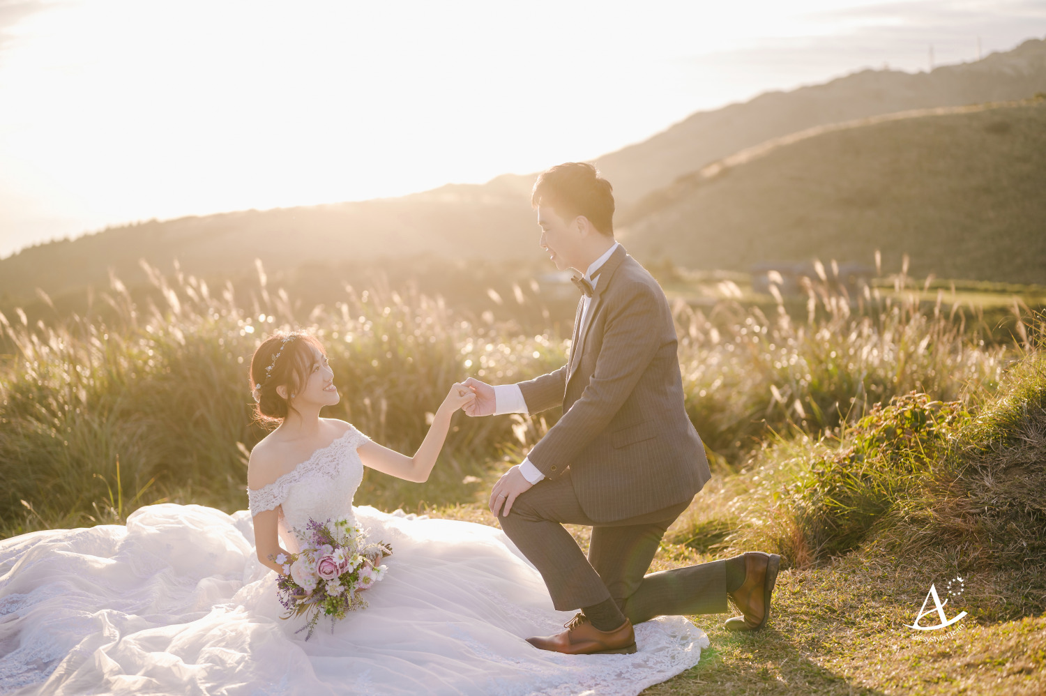 婚紗包套,婚紗造型,編髮造型,白紗造型,婚攝大嘴,新祕Hanya,擎天崗婚紗,新娘造型,AriesyWedding