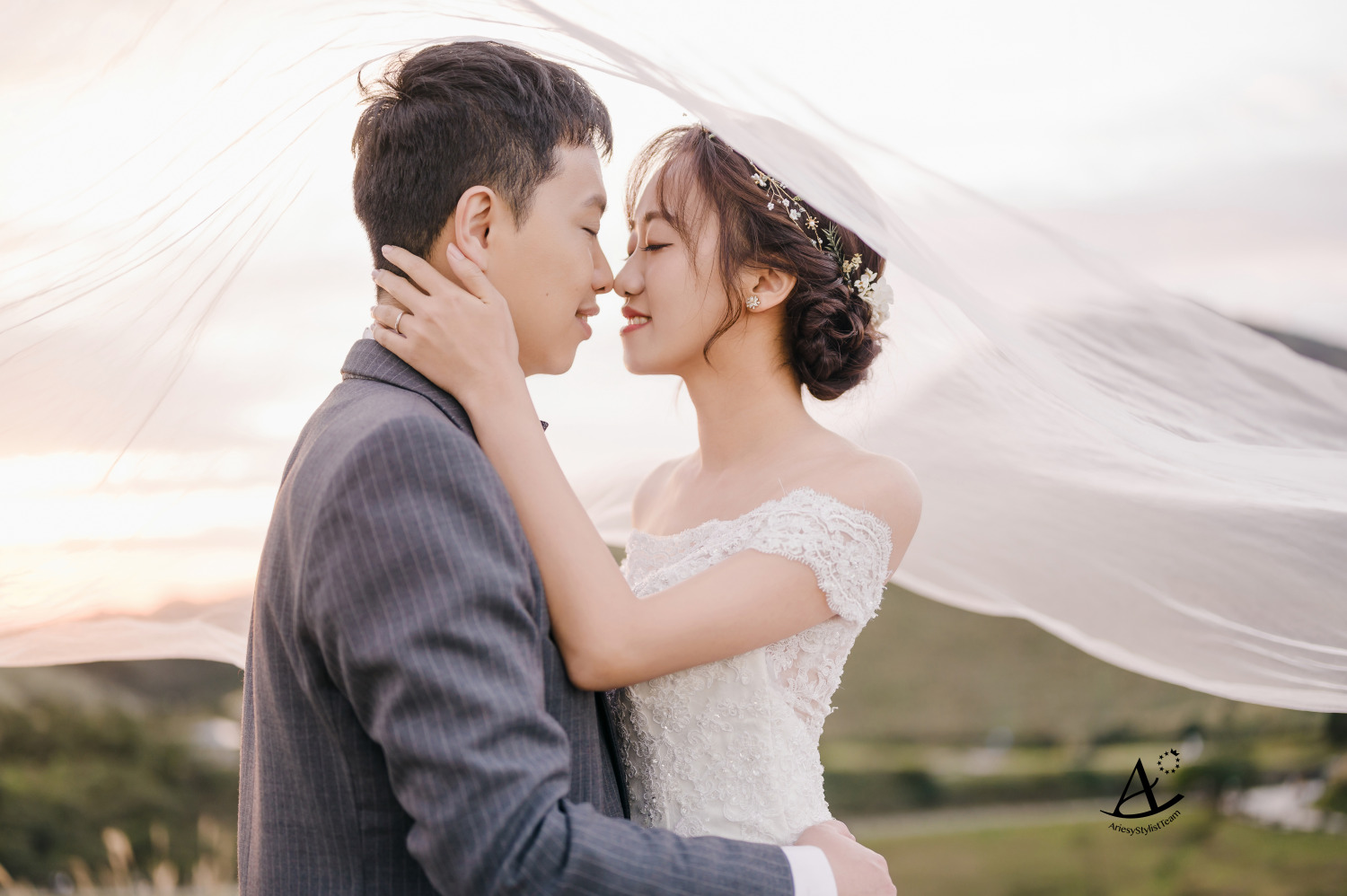 婚紗包套,婚紗造型,編髮造型,白紗造型,婚攝大嘴,新祕Hanya,擎天崗婚紗,新娘造型,AriesyWedding