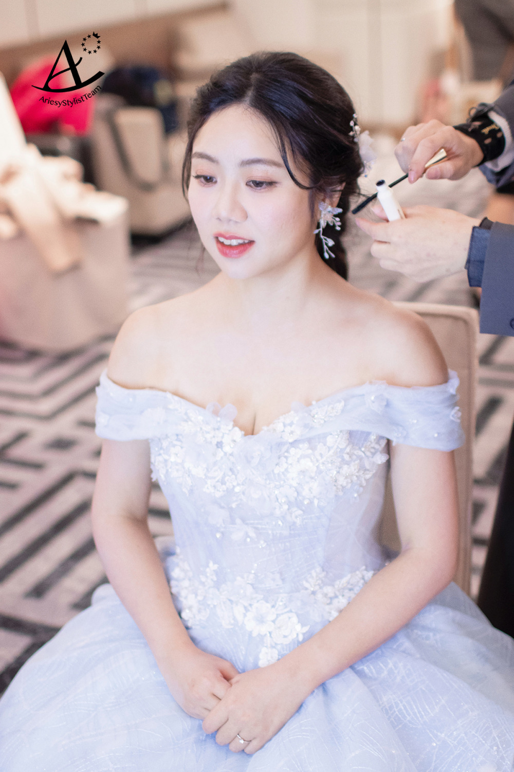君悅酒店新娘造型,台北新秘,黑髮新娘造型,新秘推薦,新娘白紗造型,新娘花藝造型
