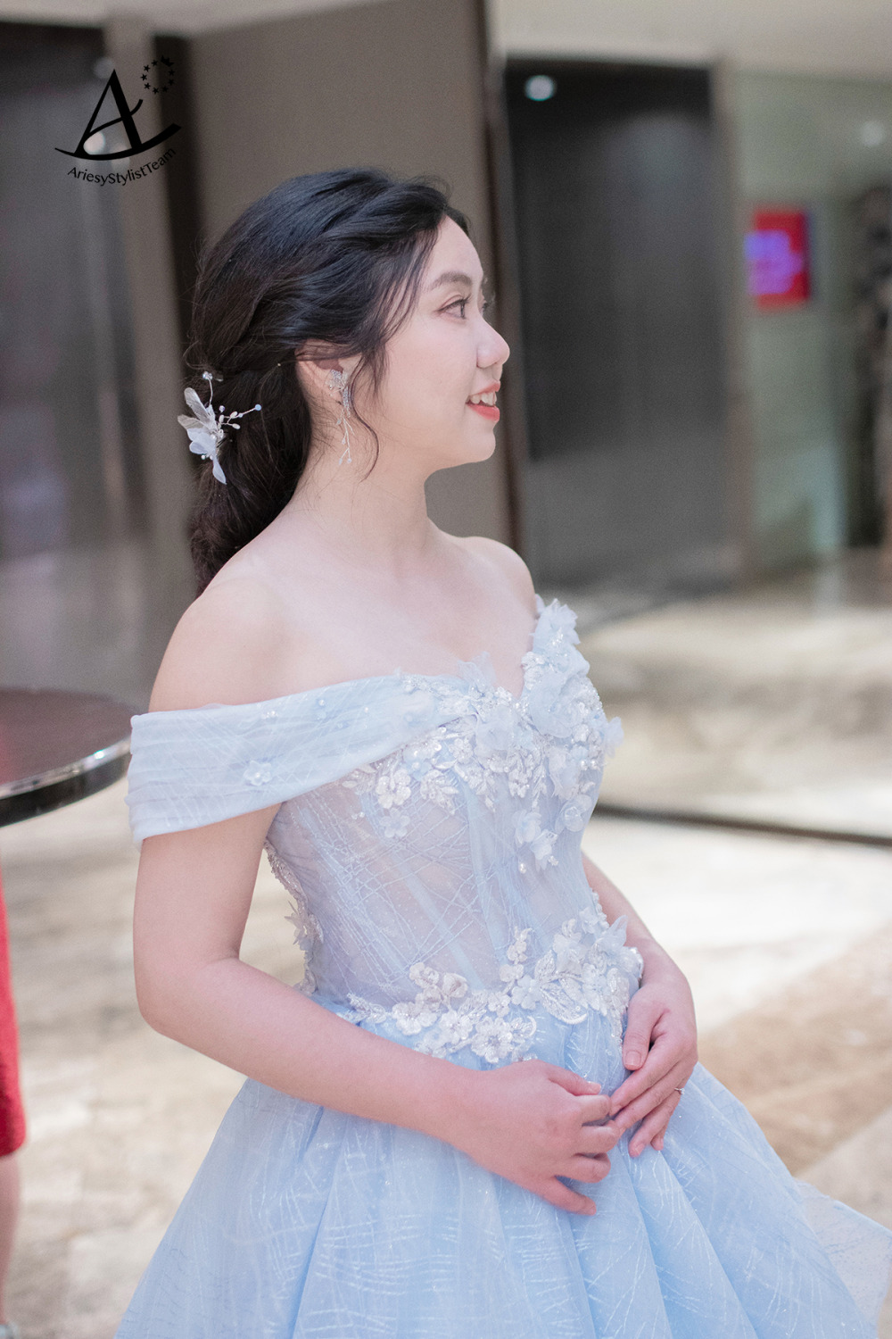 台北新秘|國外新娘回台辦婚禮喜歡花藝和編髮造型~潔 君悅酒店新娘造型,台北新秘,黑髮新娘造型,新秘推薦,新娘白紗造型,新娘花藝造型