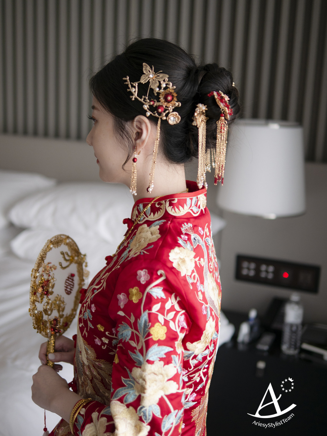 台北新秘,文定造型,龍鳳掛造型,清透自然妝感,國泰萬怡婚宴,新娘秘書