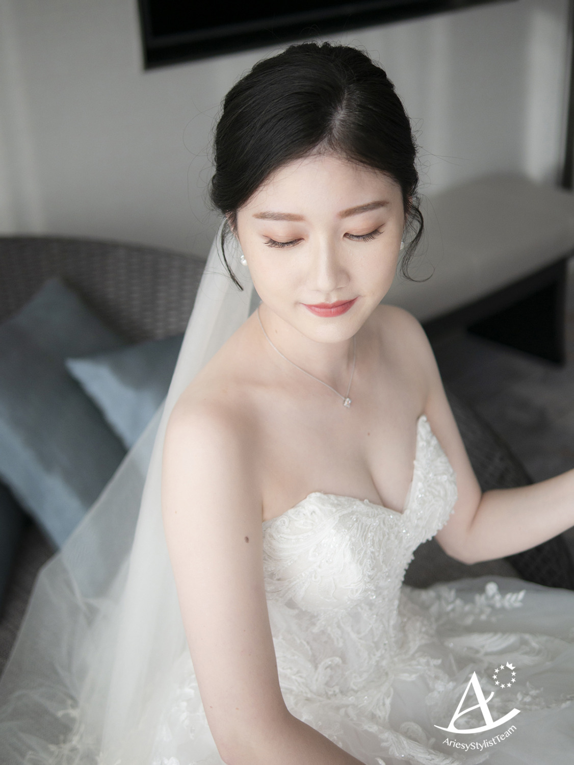 台北新秘,白紗造型,韓風新娘造型,清透自然妝感,國泰萬怡婚宴,新娘秘書