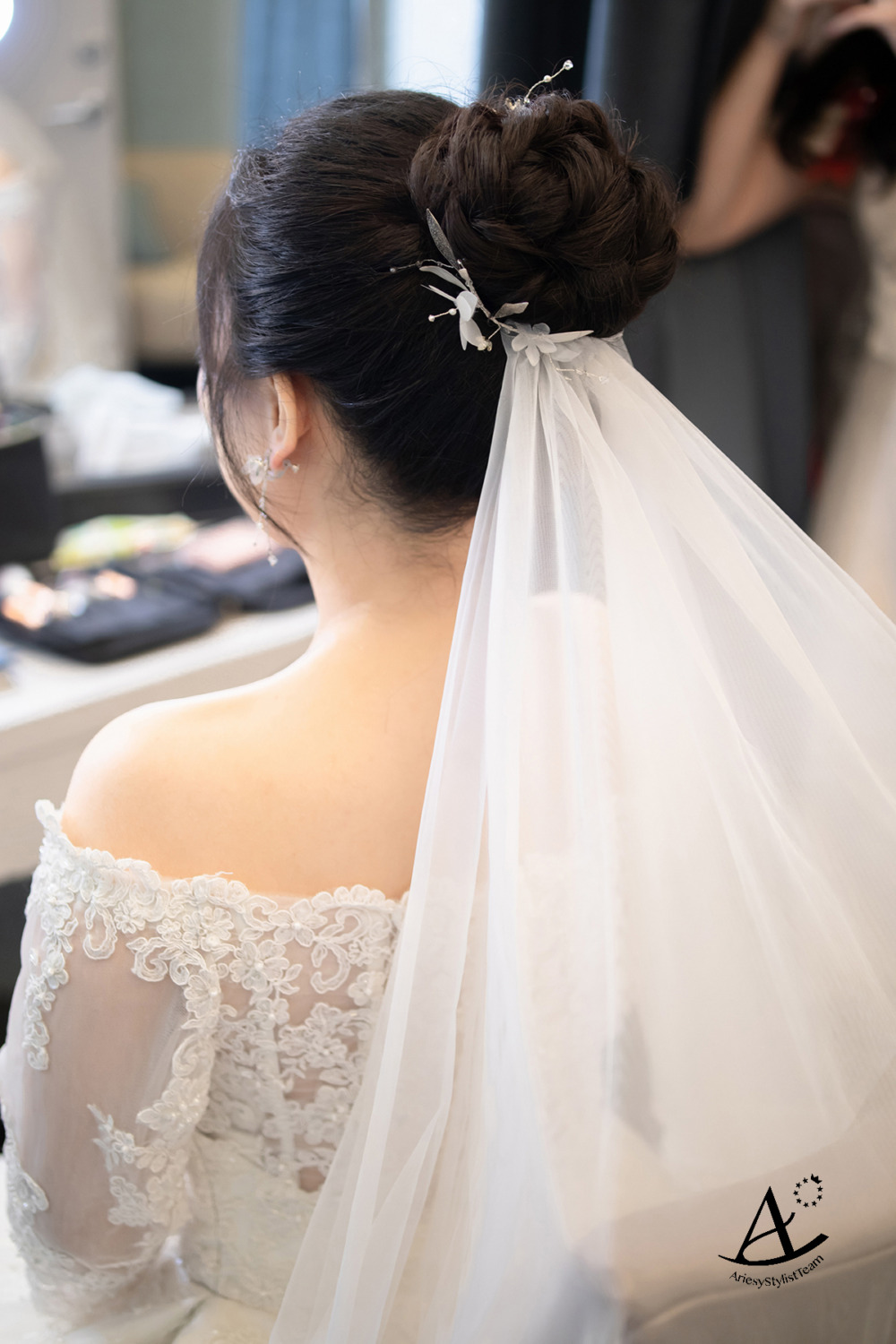 新秘|府中晶宴自然妝感優雅黑髮新娘造型~婷 新秘,新娘造型,黑髮新娘,府中晶宴,白紗造型