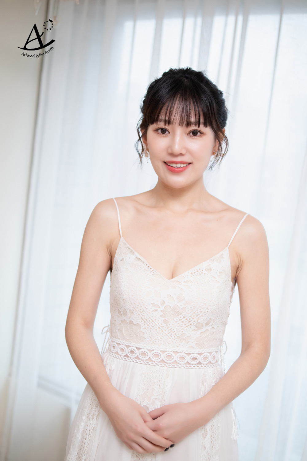 新娘秘書,妹妹頭,黑髮新娘,白紗,日系編髮