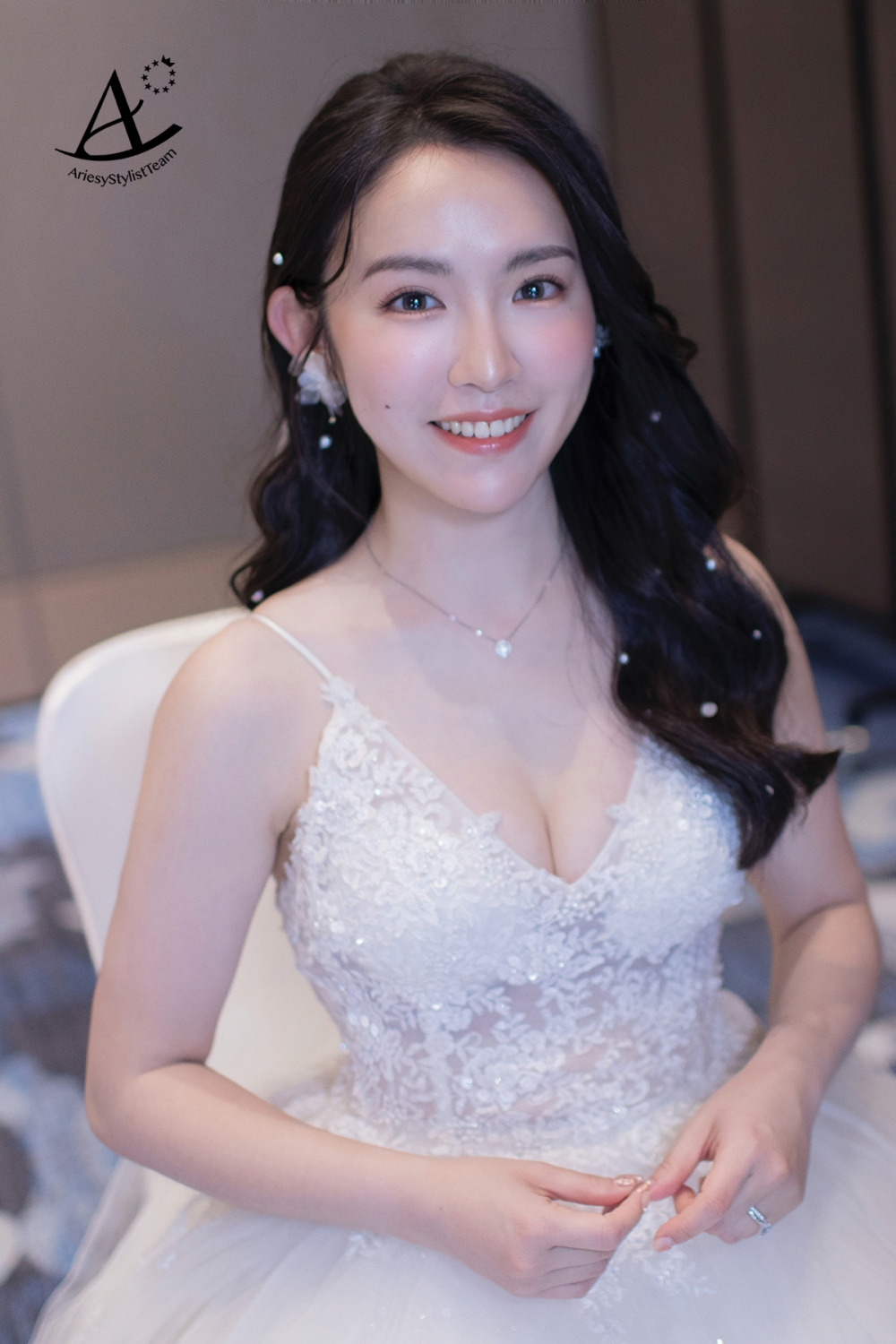新秘,希爾頓新娘宴客造型,新秘推薦,台北新秘,黑髮新娘造型,清透自然妝感
