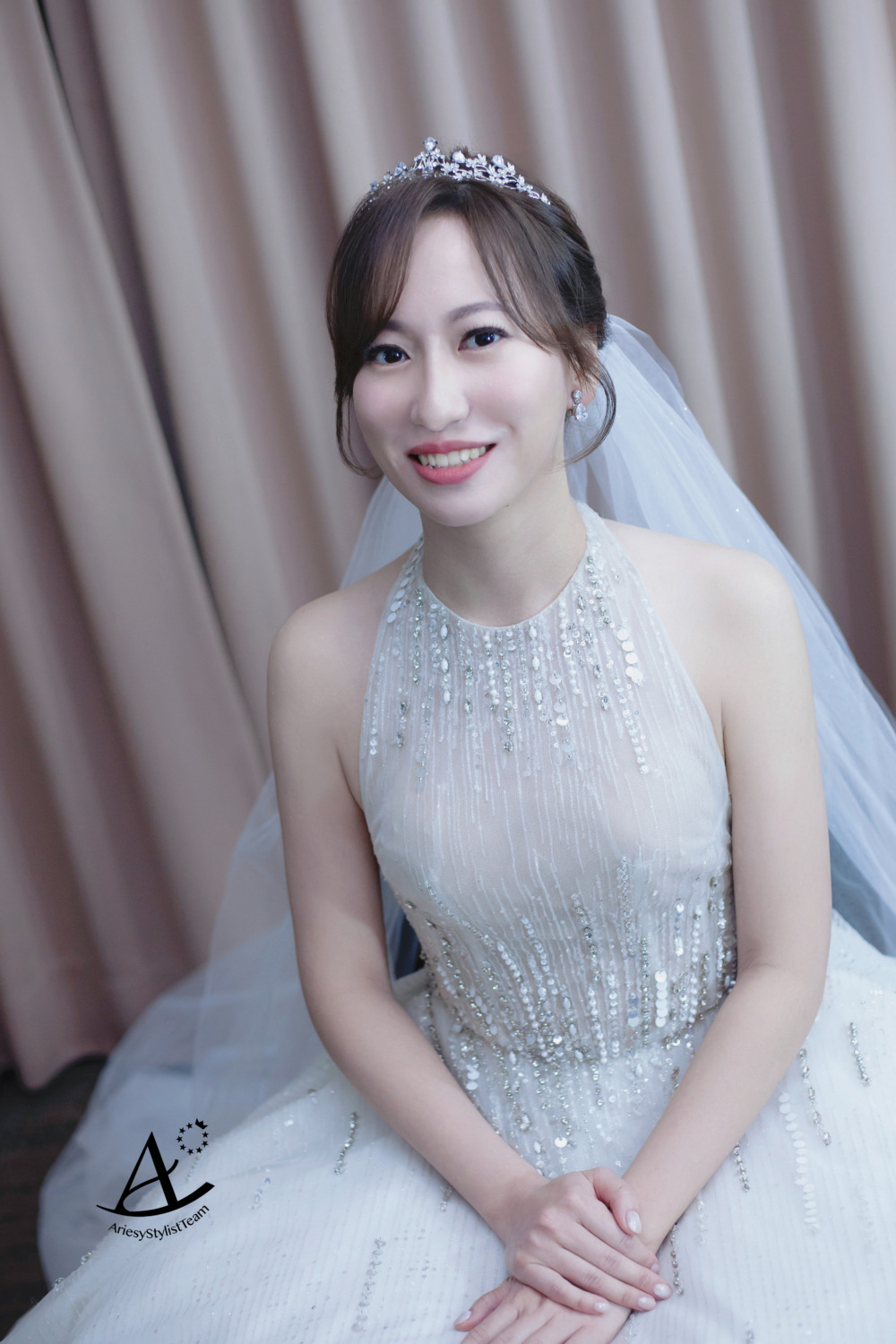 新娘秘書,白紗造型,台北新秘,新娘造型,自然輕透妝容,編髮新秘
