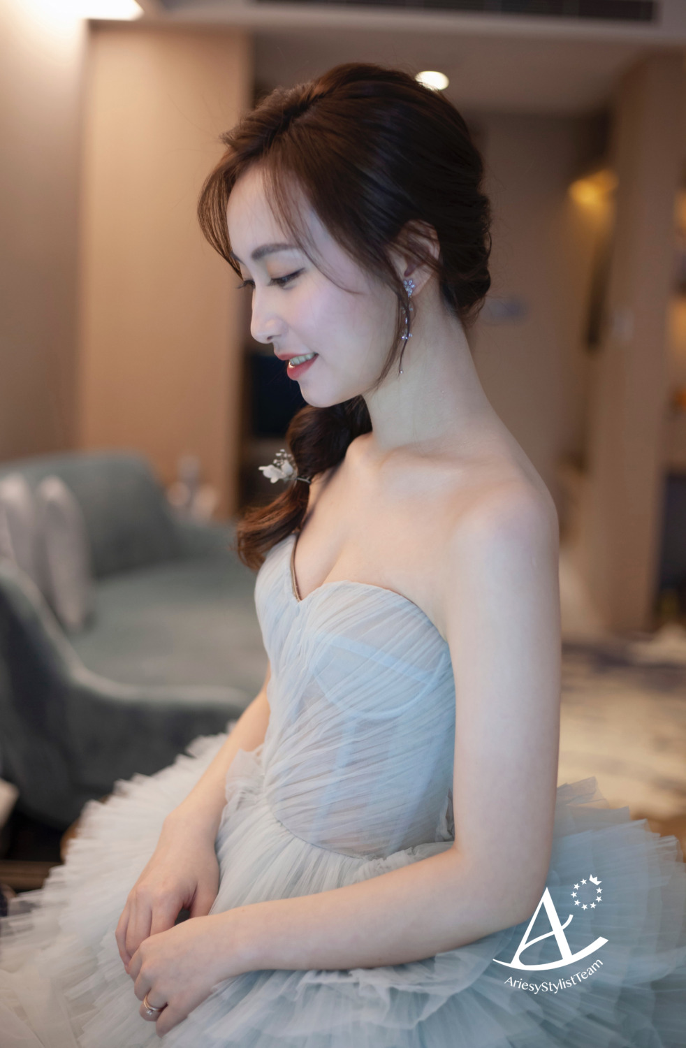 新秘|自然呈現媽生好膚質妝感名媛氣質韓風新娘白紗造型 恬 新娘秘書,送客造型,新秘,新娘造型,編髮新秘,花藝造型,甜美浪漫風