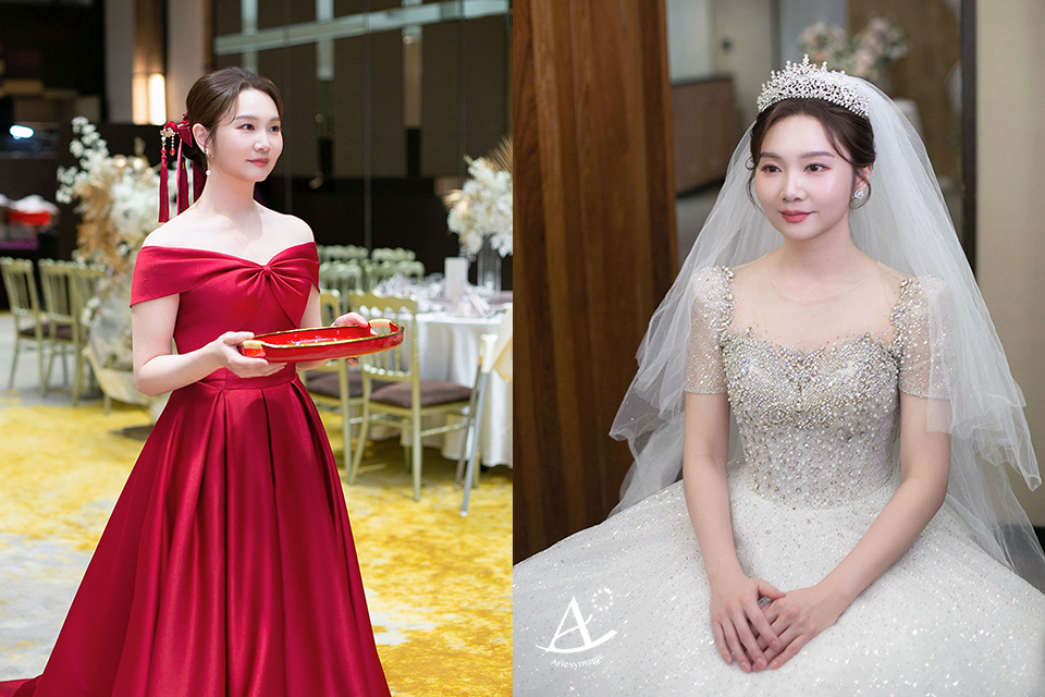 韓風新娘秘書,台北新秘,新北新秘,清透自然千金新娘妝感,新中式新娘髮型,文定新秘