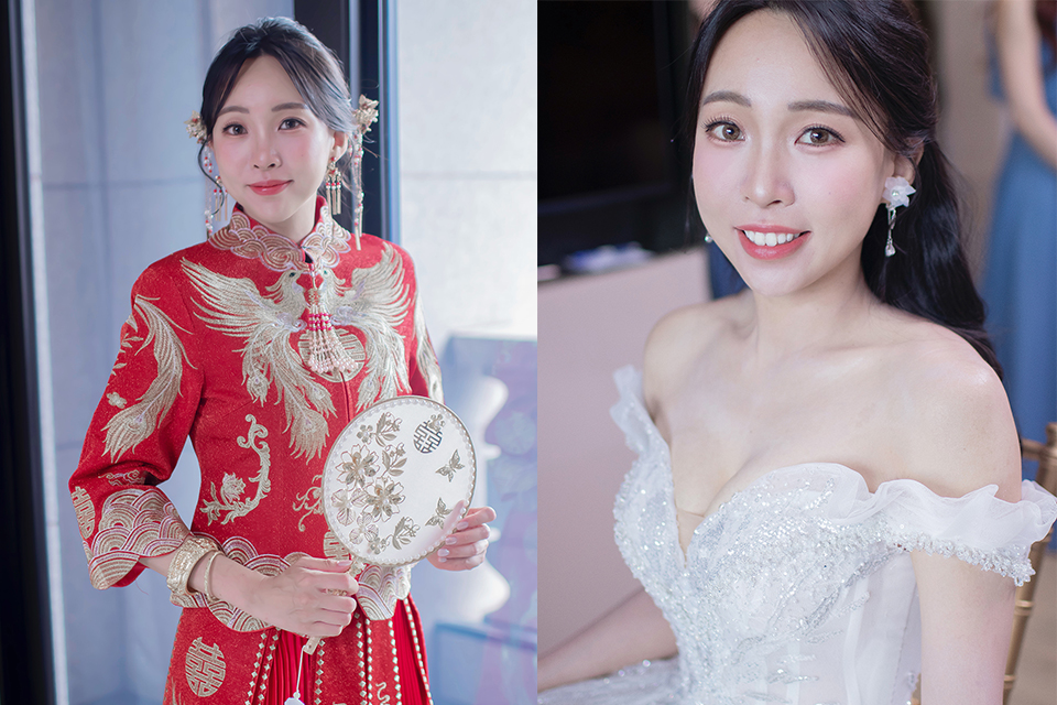 戶外證婚新娘造型,新秘,清新自然妝感,新娘秘書,新娘白紗造型,香港龍鳳褂新娘造型