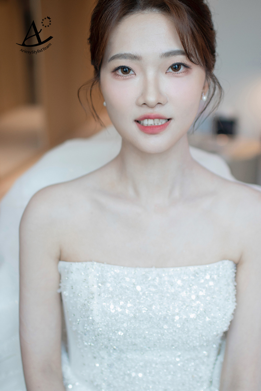 單眼皮新娘妝感,新秘,清新自然妝感,新娘秘書,韓系白紗造型,時尚晚禮服新娘造型