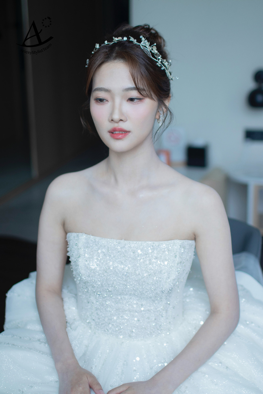 單眼皮新娘妝感,新秘,清新自然妝感,新娘秘書,韓系白紗造型,時尚晚禮服新娘造型