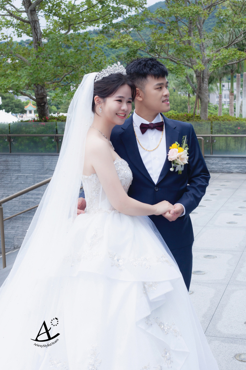新娘秘書,新娘造型,白紗造型,黑髮新娘,編髮新秘,輕透妝感,氣質名媛風