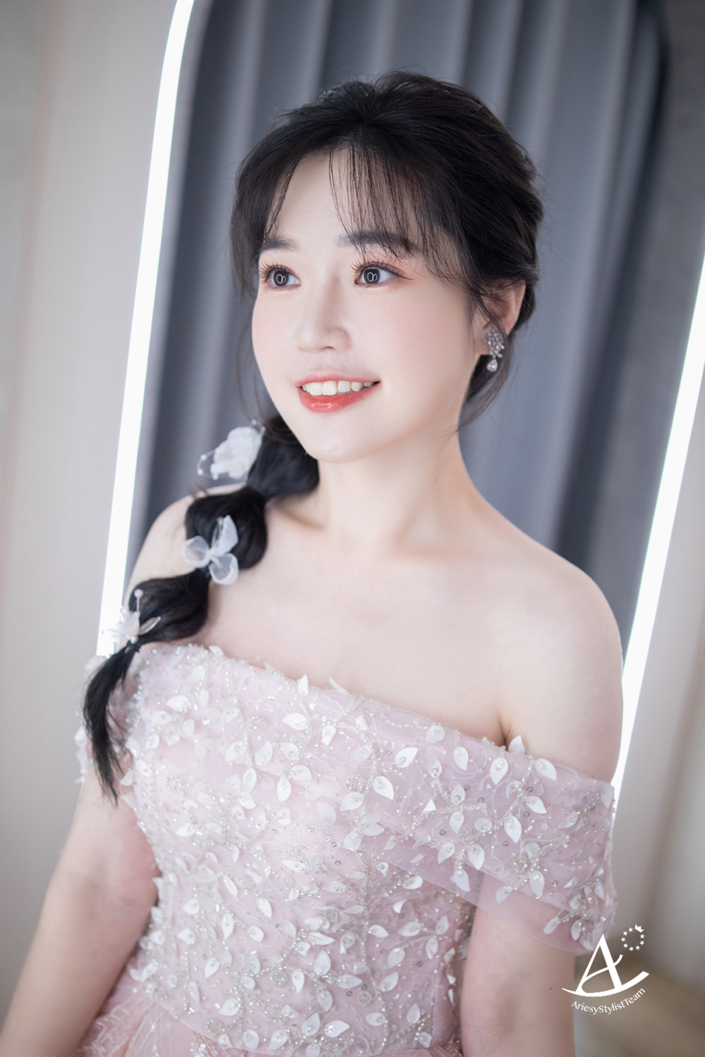 敬酒造型,甜美,台北新秘,韓系妝感,新娘造型