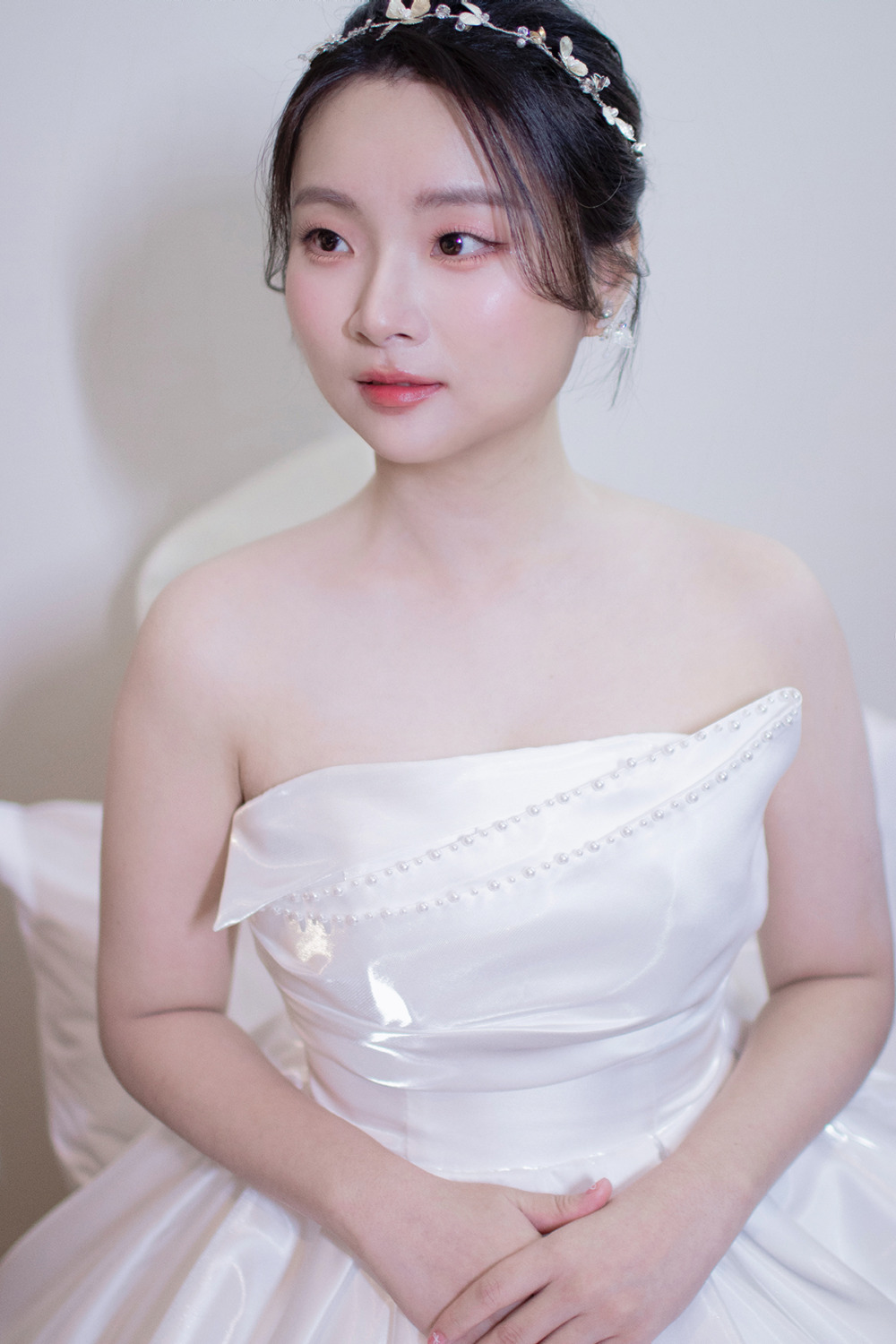 黑髮新娘造型,新秘,新娘秘書,單眼皮新娘妝感,集團證婚造型,韓系新娘妝感