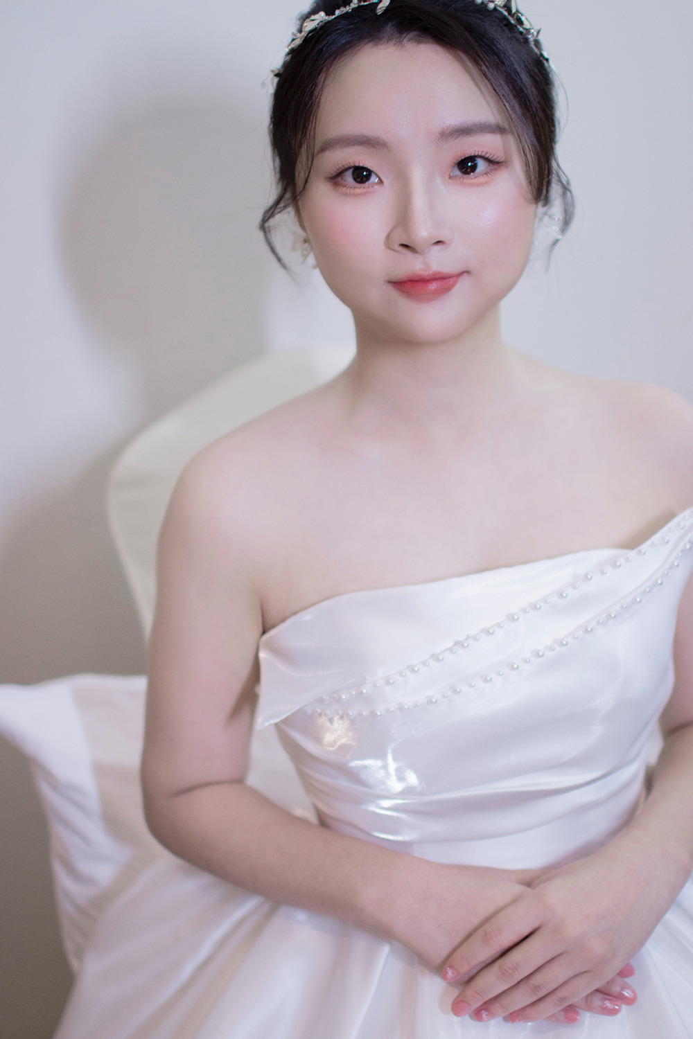 黑髮新娘造型,新秘,新娘秘書,單眼皮新娘妝感,集團證婚造型,韓系新娘妝感