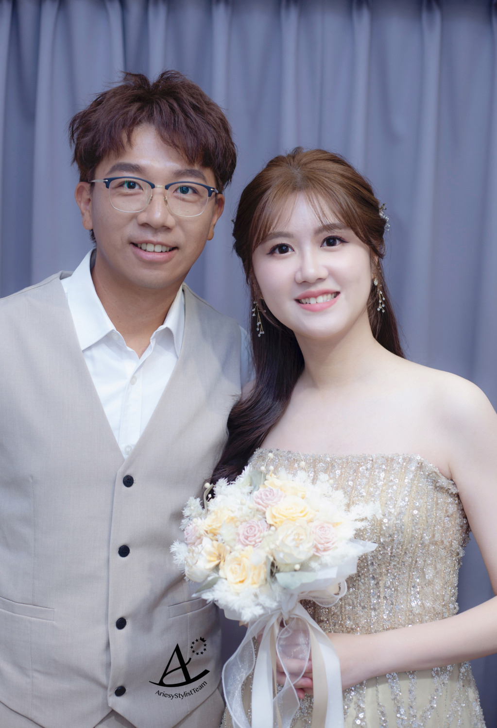 新娘秘書,新娘造型,證婚造型,清透韓系妝感,韓風新娘,編髮新秘