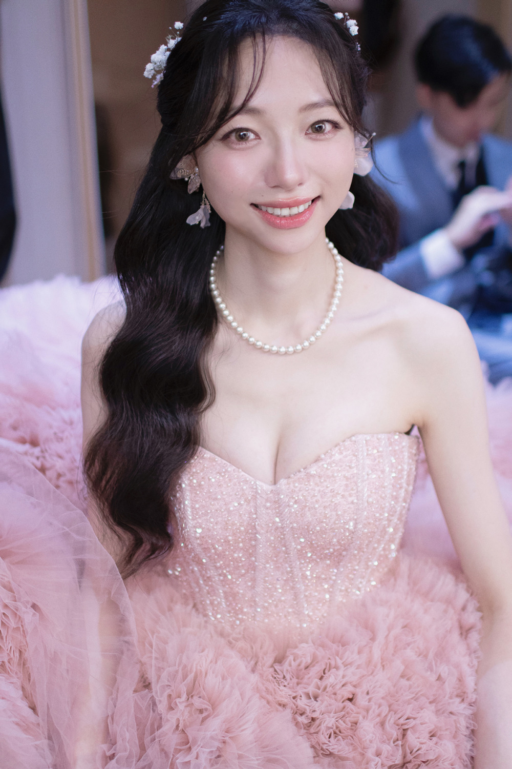 北投麗禧戶外證婚造型,新秘,黑髮新娘造型,新娘花藝造型,新娘白紗造型,清新韓系妝感