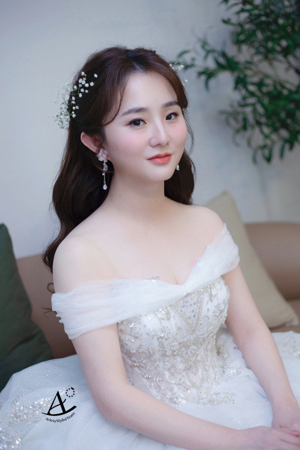 白紗造型,花藝新秘,仙女系新娘,輕透妝感,森林系,新娘秘書