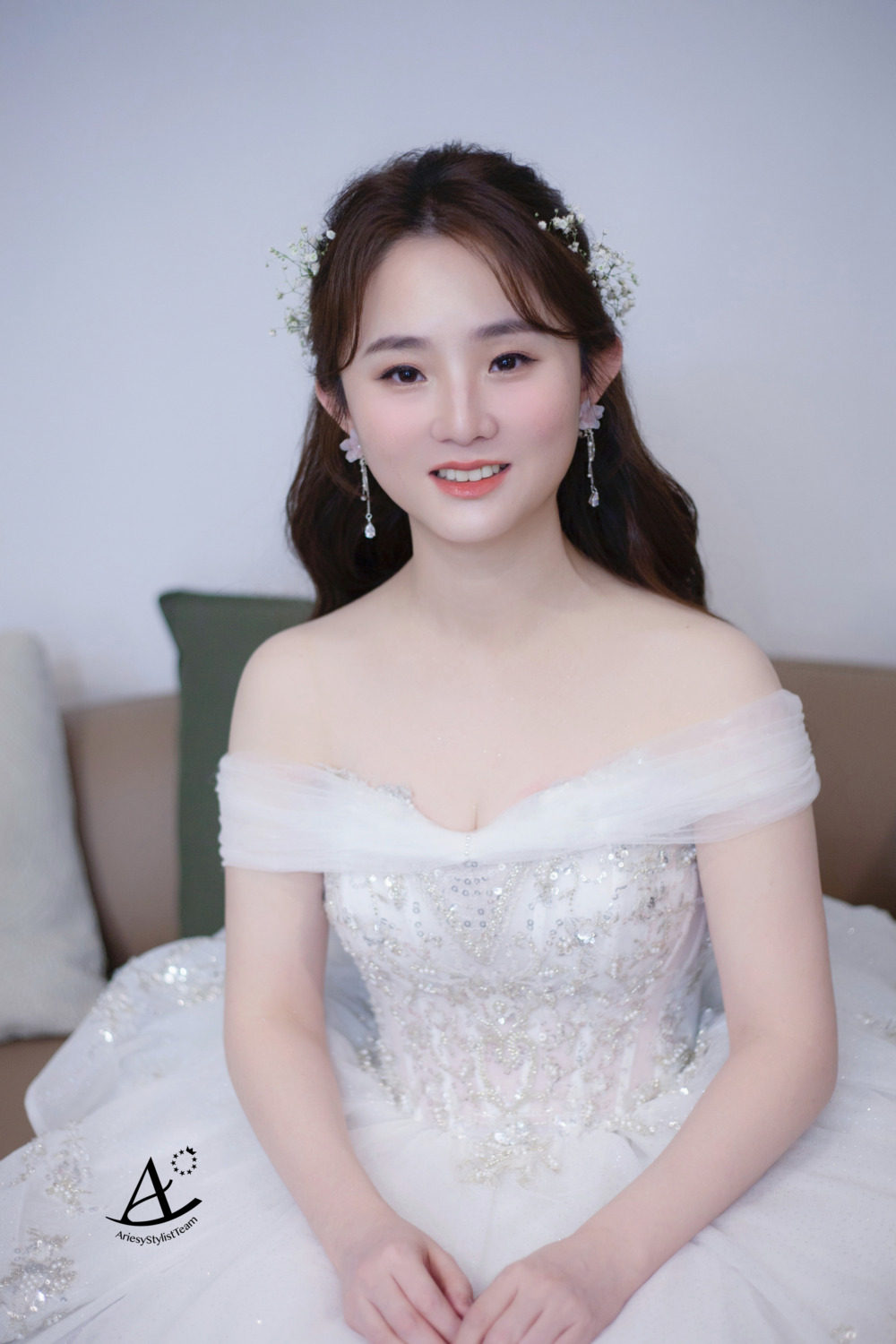 白紗造型,花藝新秘,仙女系新娘,輕透妝感,森林系,新娘秘書