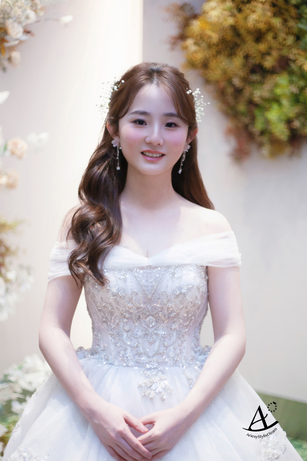 白紗造型,花藝新秘,仙女系新娘,輕透妝感,森林系,新娘秘書