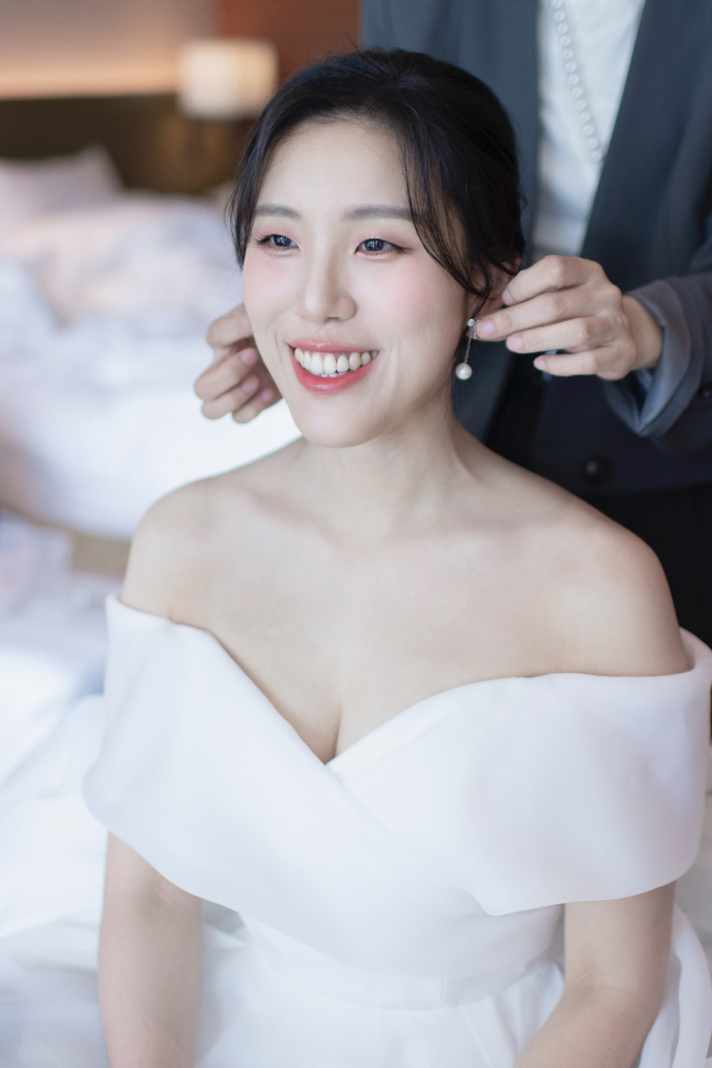 韓系白紗新娘造型,單眼皮新娘妝感,黑髮新娘造型,新娘秘書,新秘,台北誠品行旅新娘