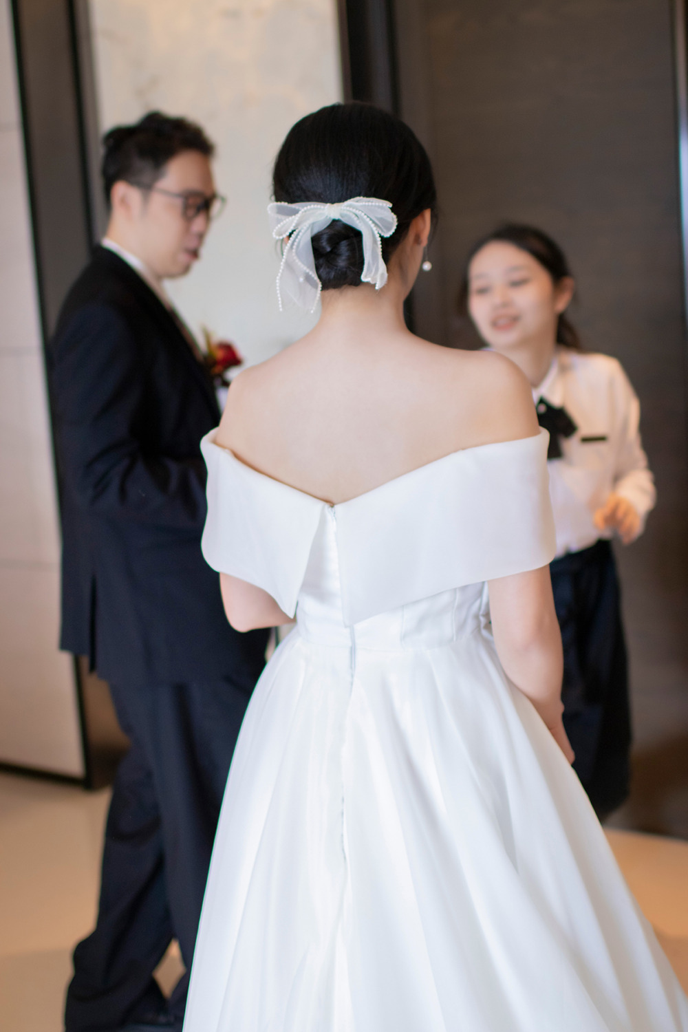 韓系白紗新娘造型,單眼皮新娘妝感,黑髮新娘造型,新娘秘書,新秘,台北誠品行旅新娘