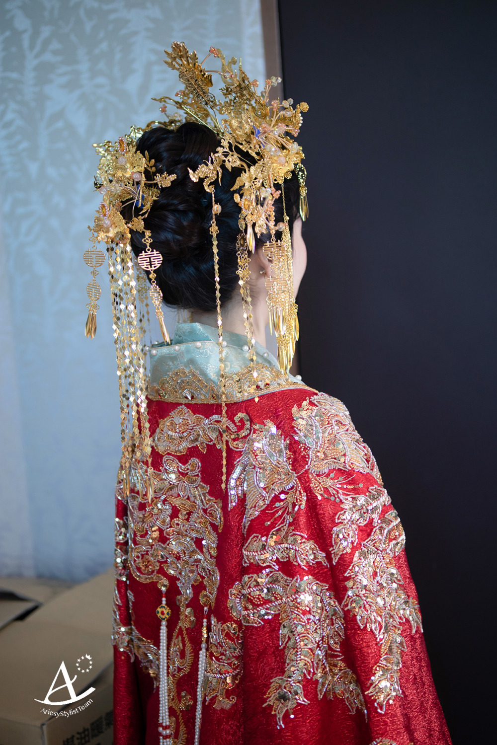 千金妝感,文定造型,桃園新秘,中式禮服,新娘造型