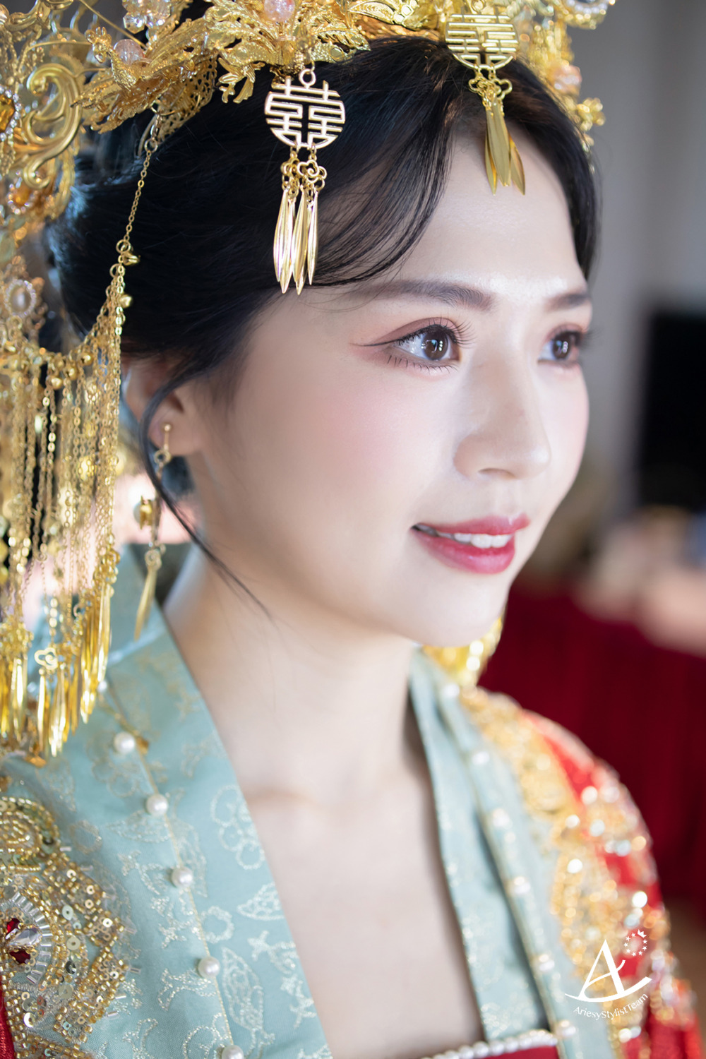 千金妝感,文定造型,桃園新秘,中式禮服,新娘造型