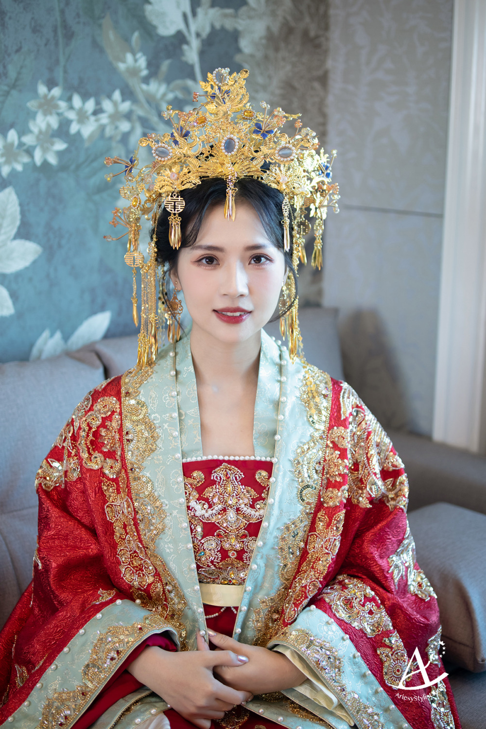 千金妝感,文定造型,桃園新秘,中式禮服,新娘造型