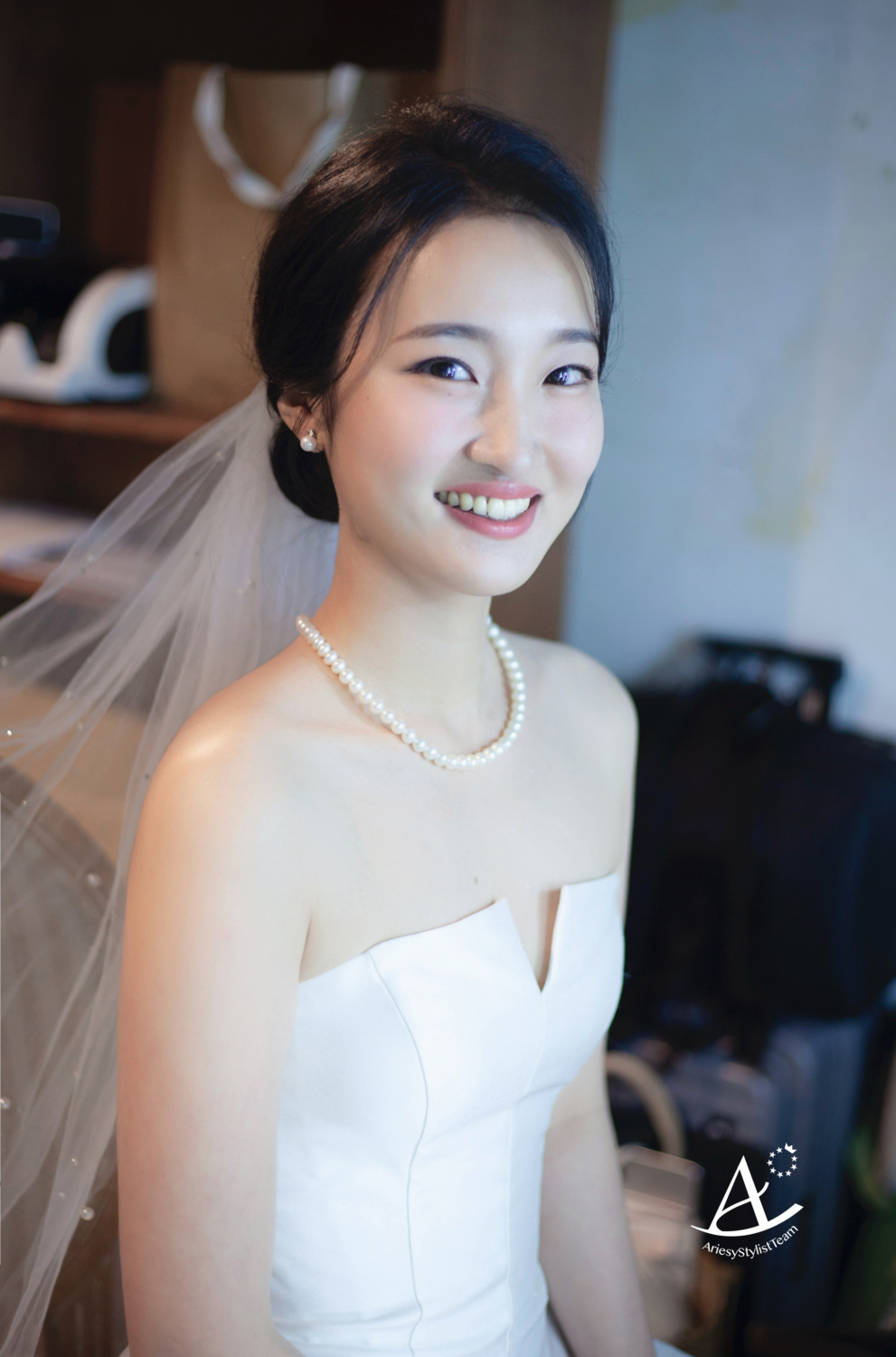 新娘秘書,新娘造型,白紗造型,美式,戶外婚禮造型,輕透妝感,編髮新秘,黑髮新娘