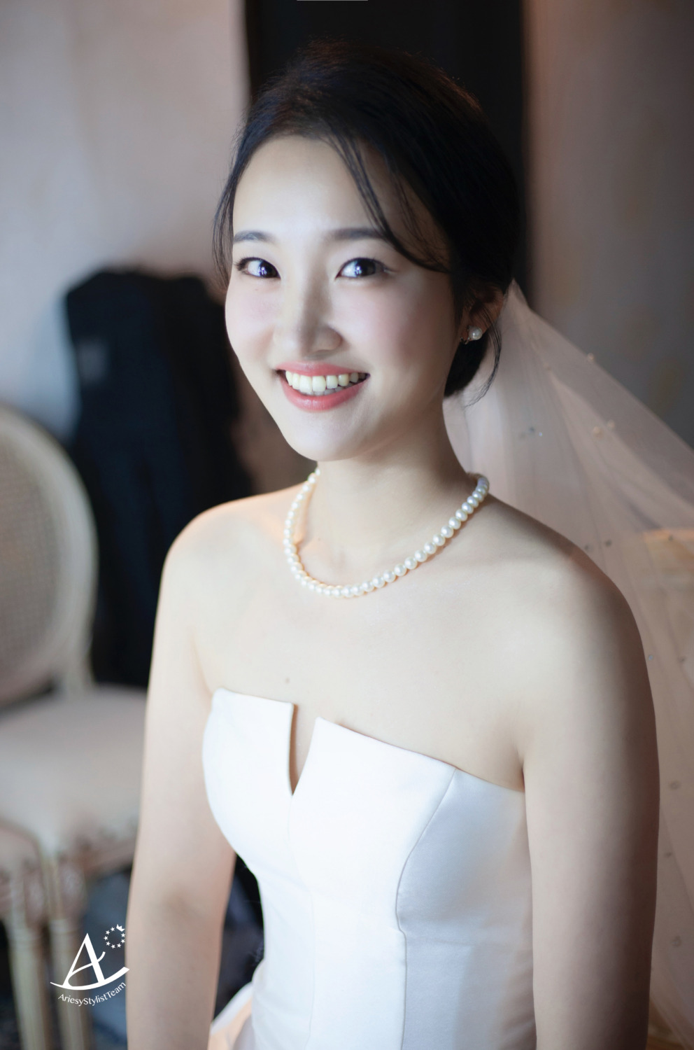 新娘秘書,新娘造型,白紗造型,美式,戶外婚禮造型,輕透妝感,編髮新秘,黑髮新娘