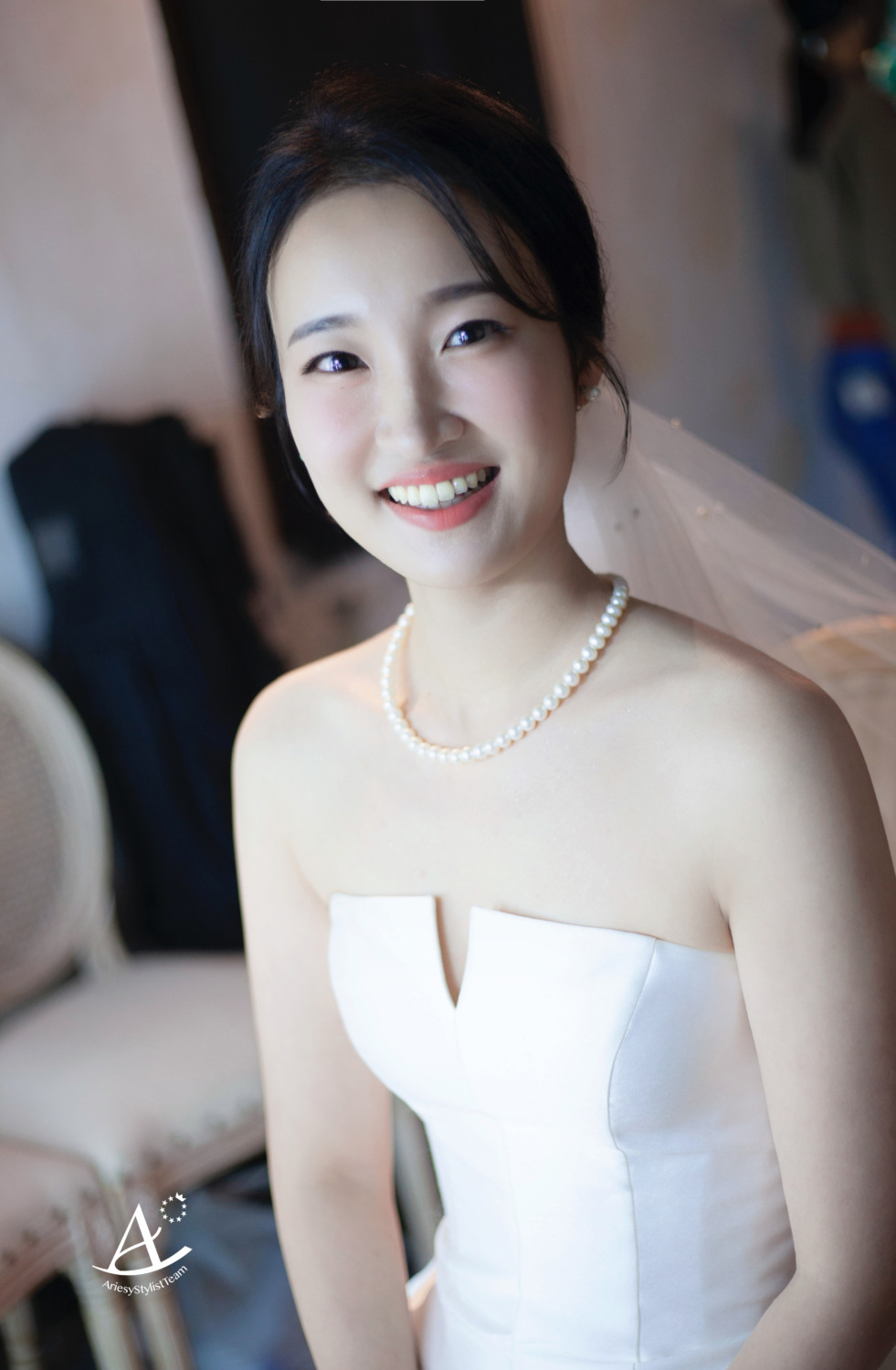 新娘秘書,新娘造型,白紗造型,美式,戶外婚禮造型,輕透妝感,編髮新秘,黑髮新娘