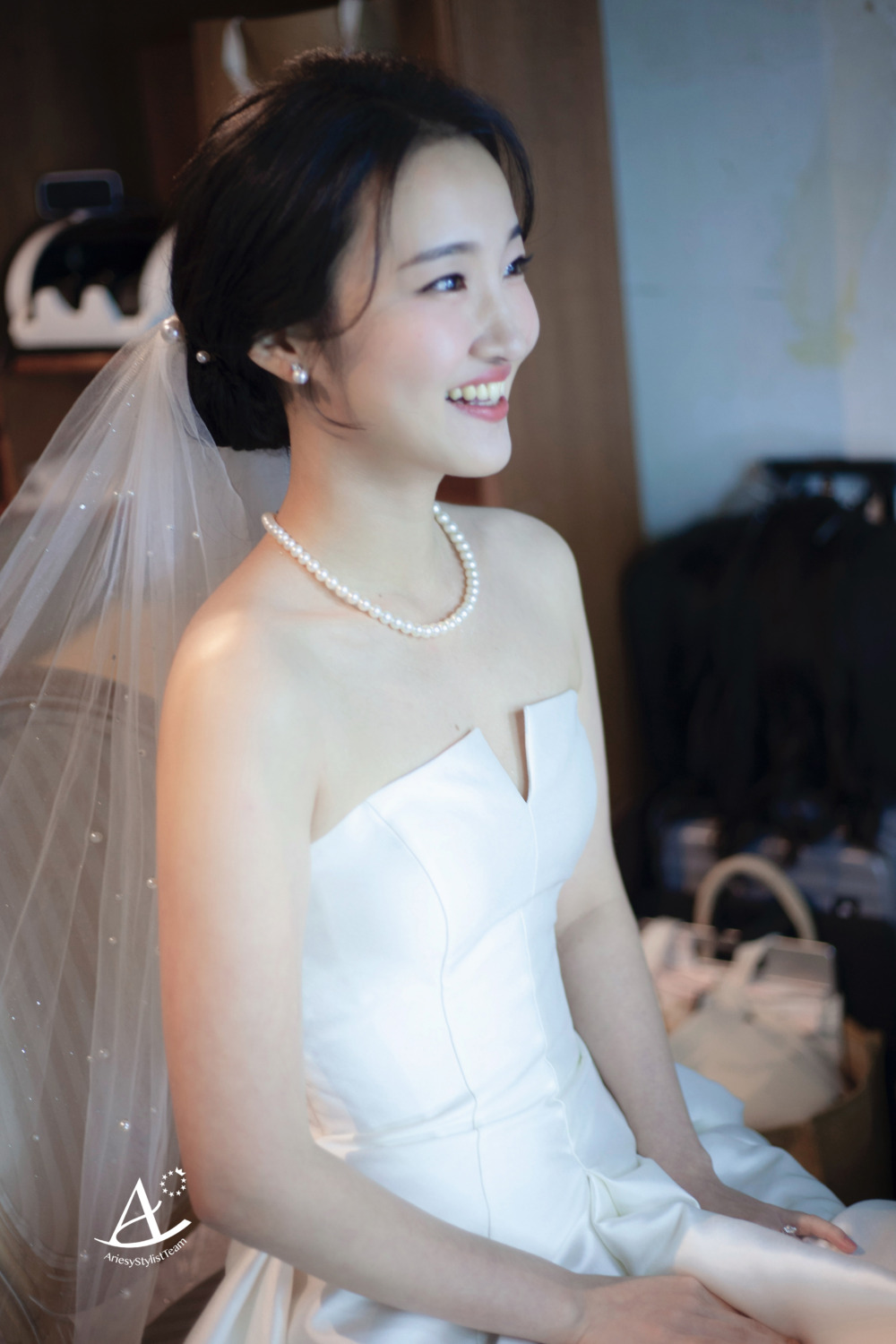 新娘秘書,新娘造型,白紗造型,美式,戶外婚禮造型,輕透妝感,編髮新秘,黑髮新娘