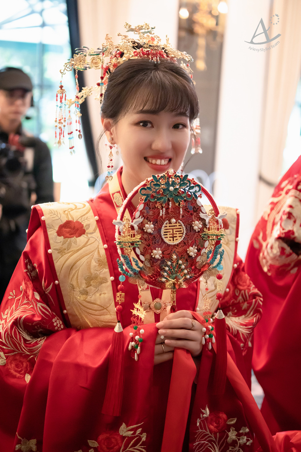 中式禮服,自然輕透妝感,古裝,敬酒造型,新娘造型