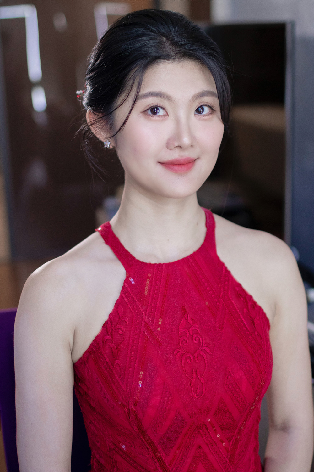 短髮新娘造型,單眼皮新娘妝感,黑髮新娘造型,新娘秘書,新秘,林口亞昕喜來登新娘造型