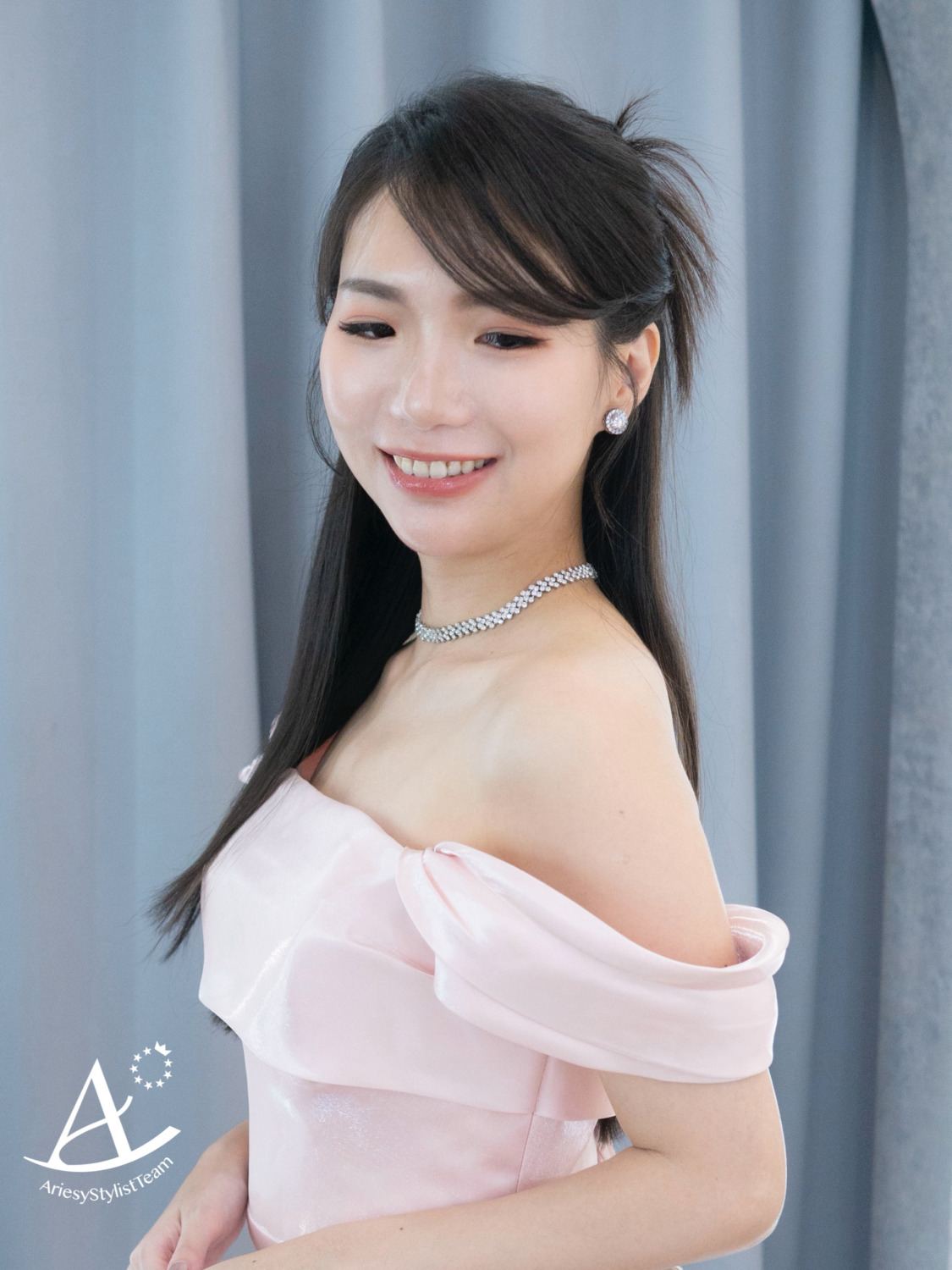 敬酒造型,公主頭造型,粉色禮服,韓系新娘,新秘推薦