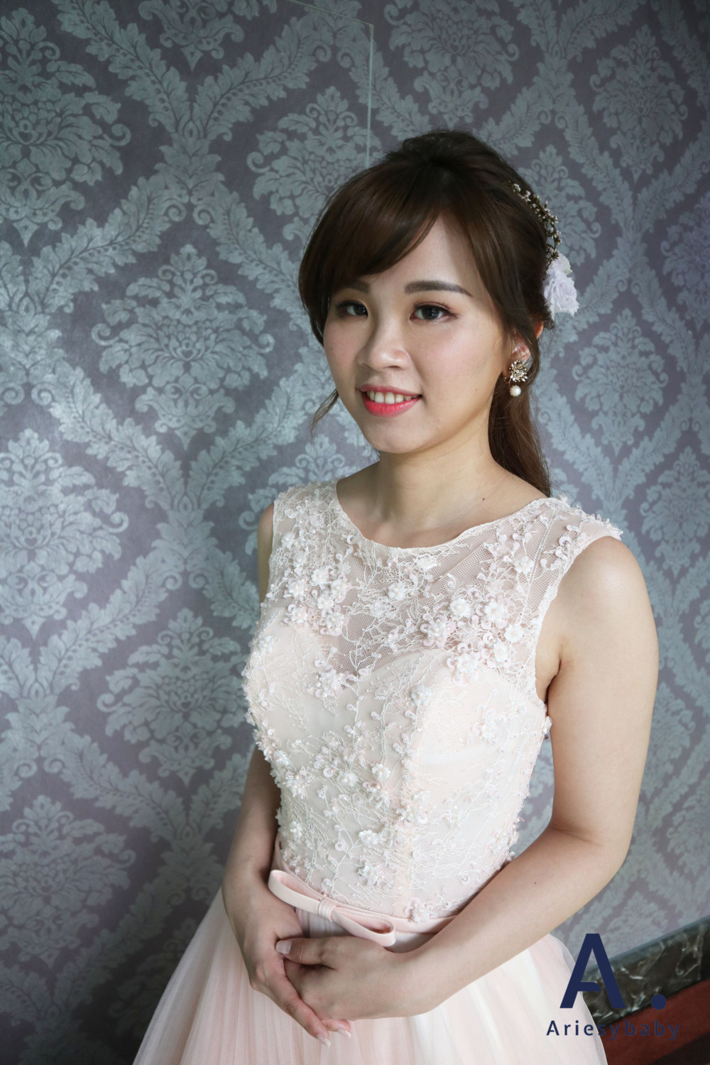愛瑞思手工婚紗,Ariesybaby造型團隊,敬酒造型,花藝飾品,Bride