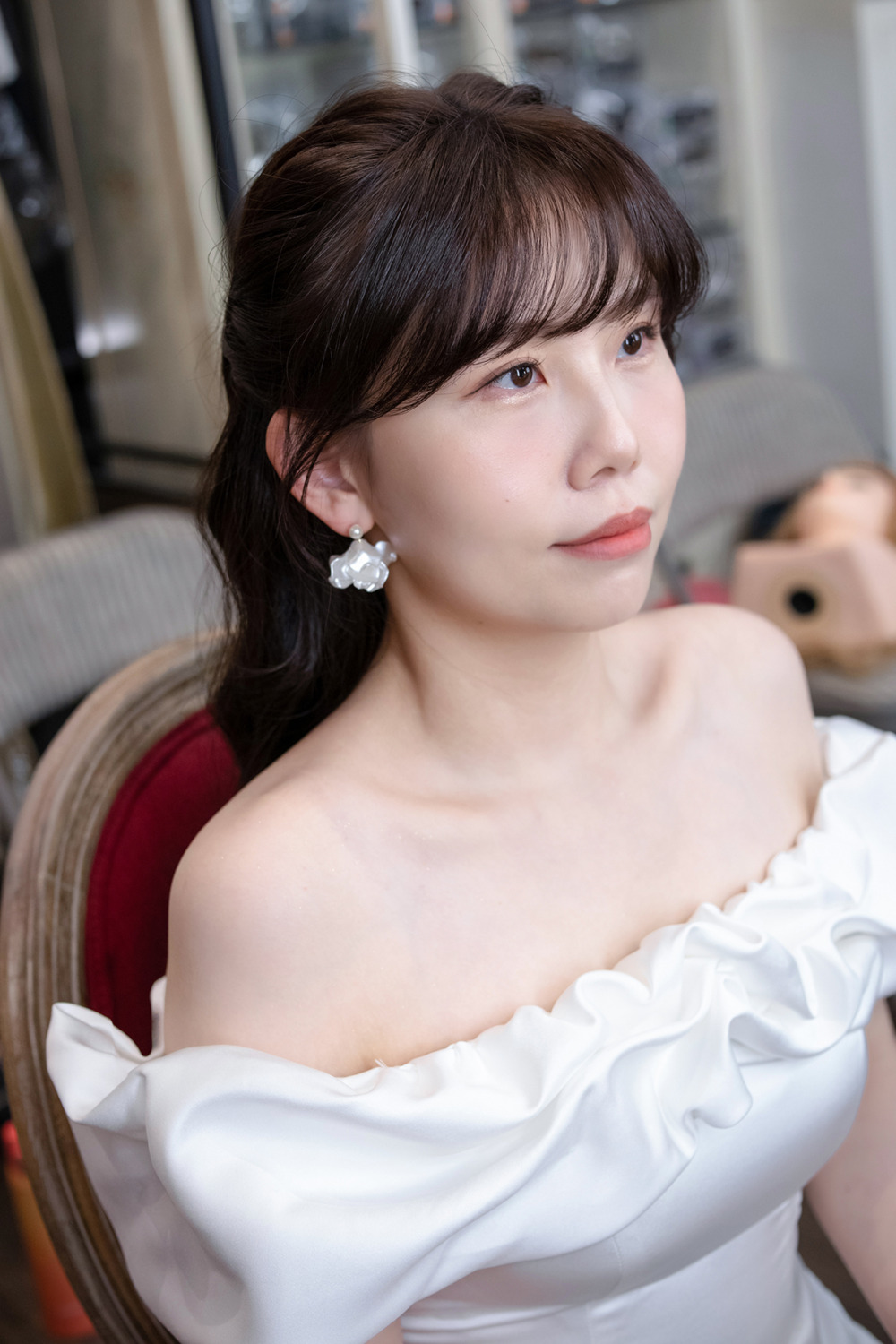 韓系妝感,公主頭造型,新娘秘書,韓風新娘,白紗造型