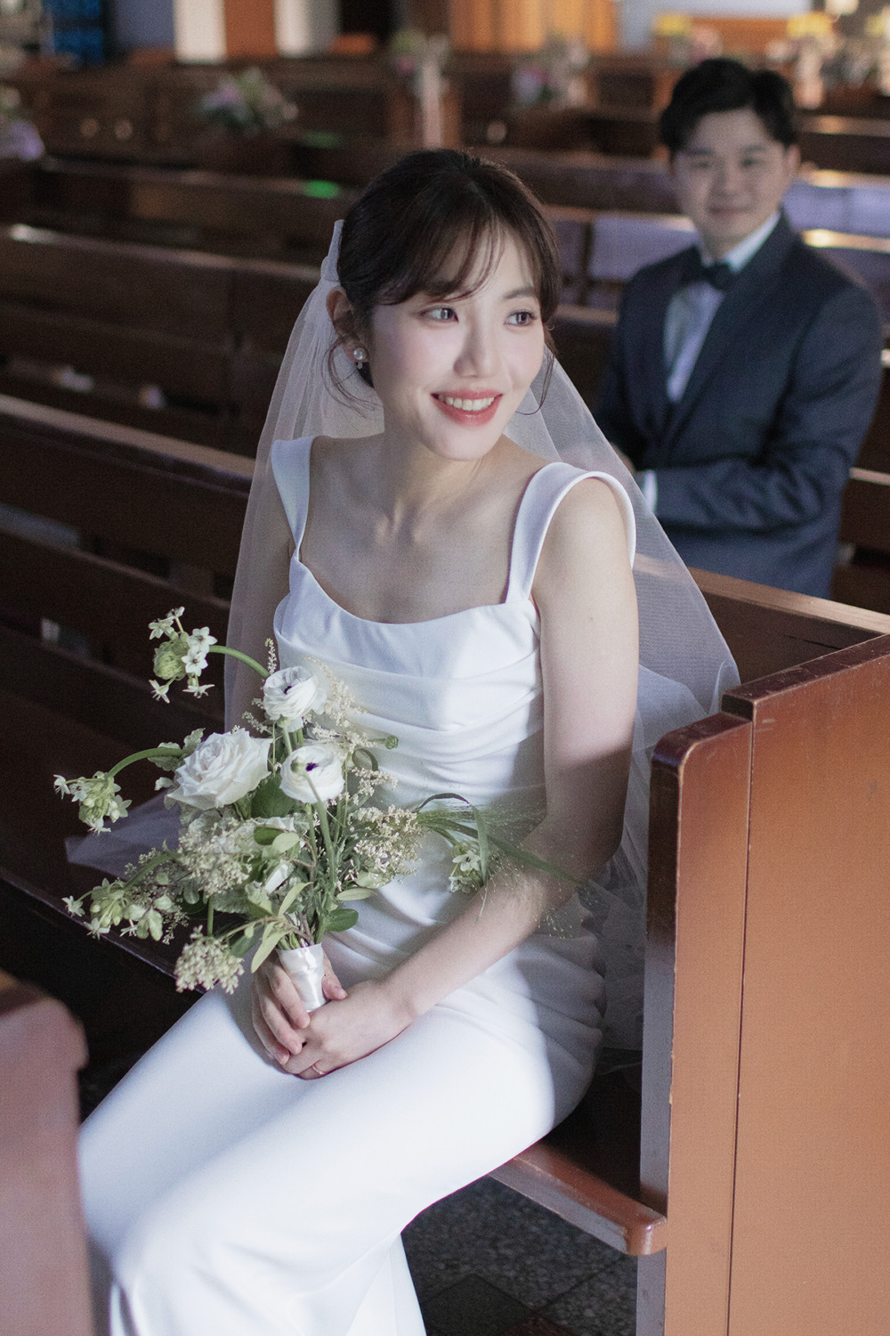 美式新娘造型,韓系教堂證婚新娘造型,萬豪酒店新娘,新秘推薦,新秘,新娘編髮造型,韓系妝感,自然眼型調整