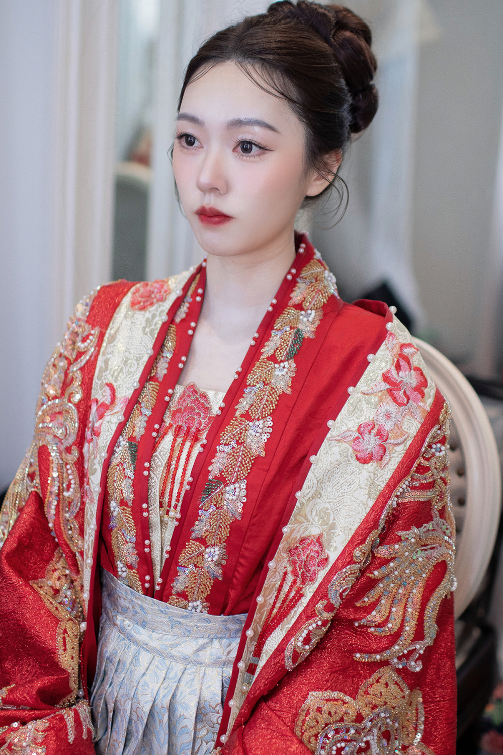 證婚新娘造型,台北新秘,經典漢服古裝新娘造型,新娘秘書,千金感新娘妝感,青青食尚花園飯店新娘造型,新娘古裝婚禮造型搭配