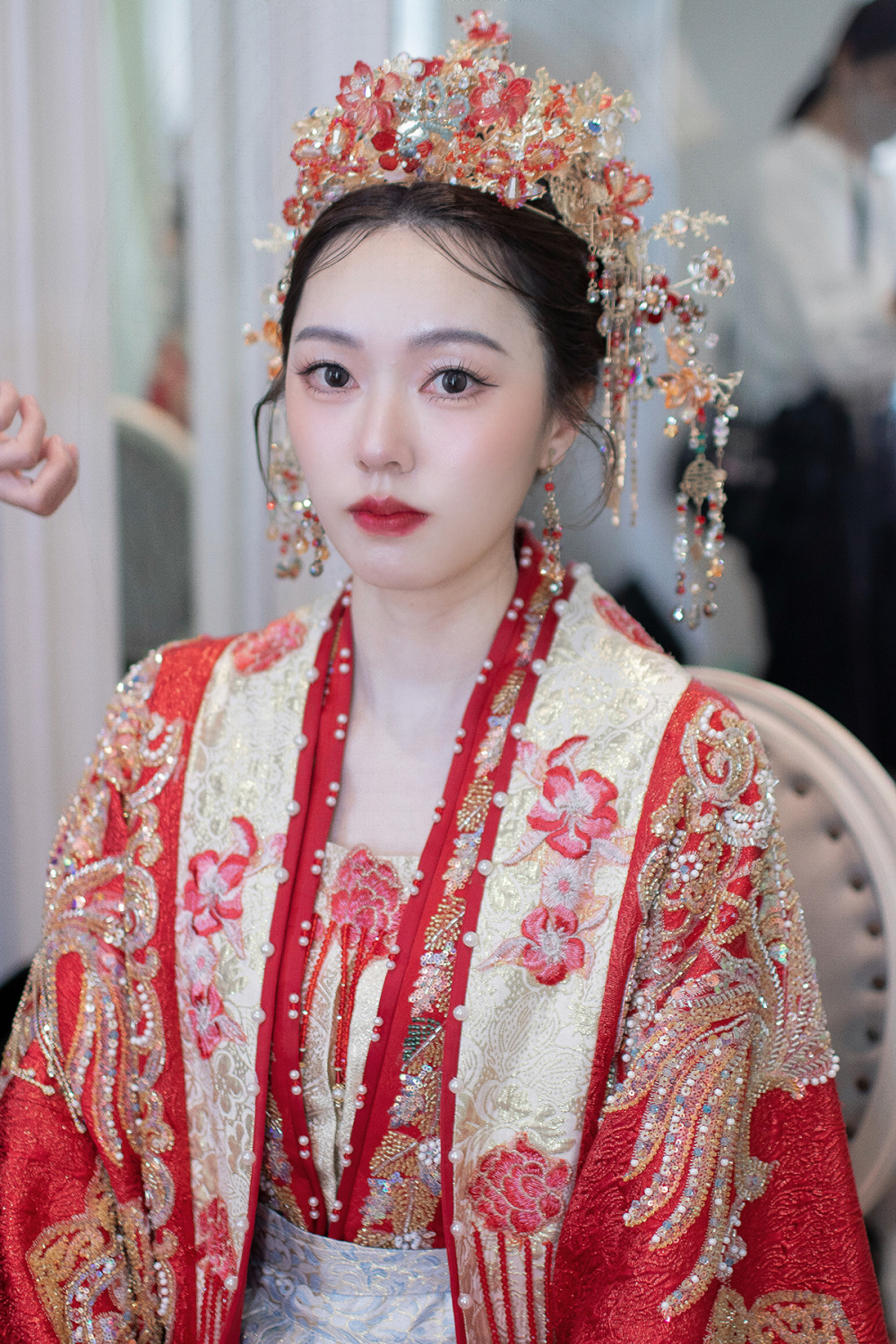 證婚新娘造型,台北新秘,經典漢服古裝新娘造型,新娘秘書,千金感新娘妝感,青青食尚花園飯店新娘造型,新娘古裝婚禮造型搭配