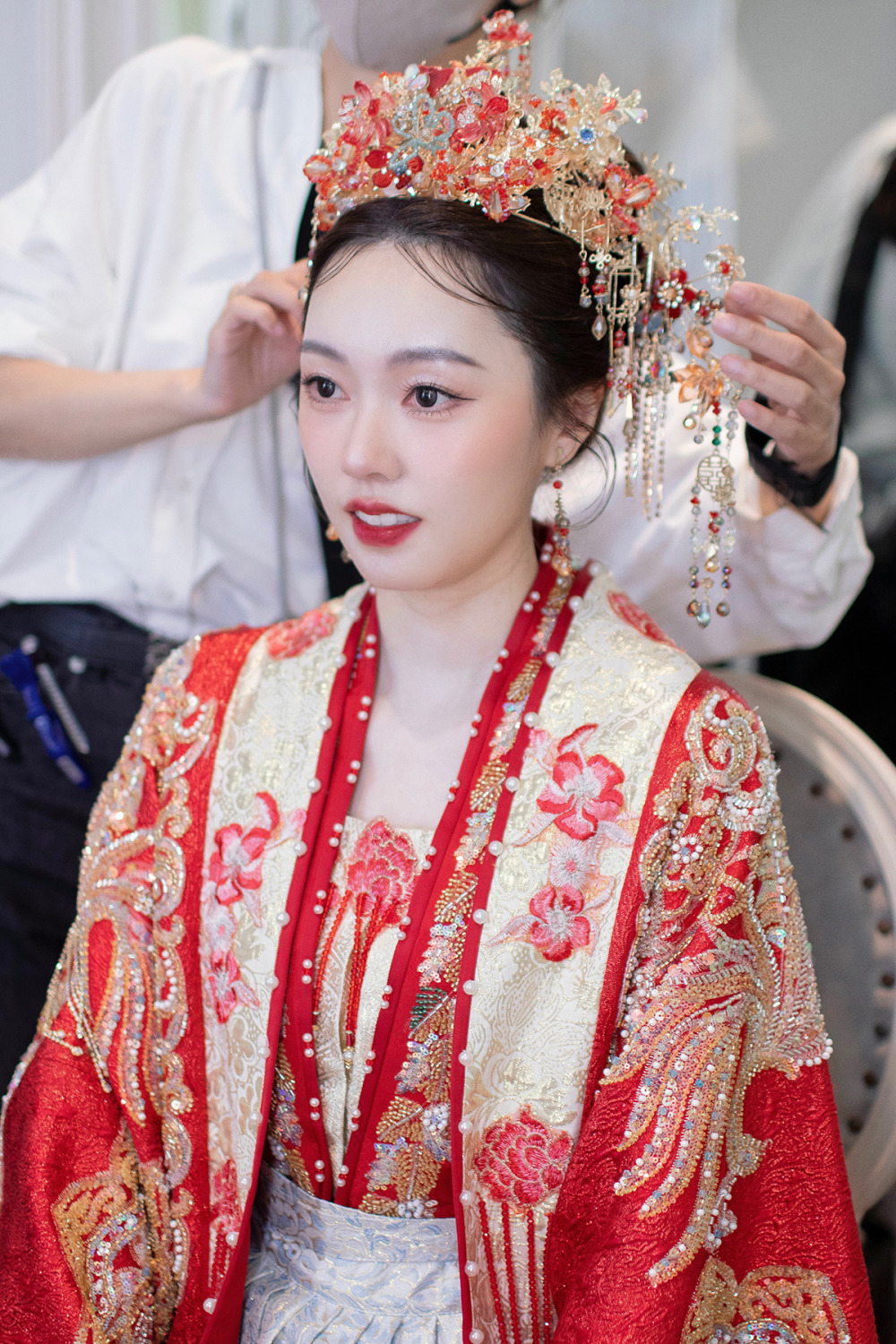 證婚新娘造型,台北新秘,經典漢服古裝新娘造型,新娘秘書,千金感新娘妝感,青青食尚花園飯店新娘造型,新娘古裝婚禮造型搭配