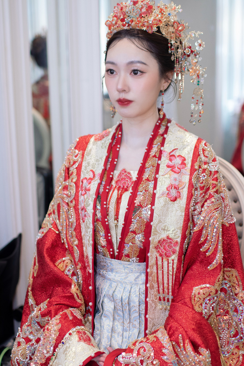 證婚新娘造型,台北新秘,經典漢服古裝新娘造型,新娘秘書,千金感新娘妝感,青青食尚花園飯店新娘造型,新娘古裝婚禮造型搭配