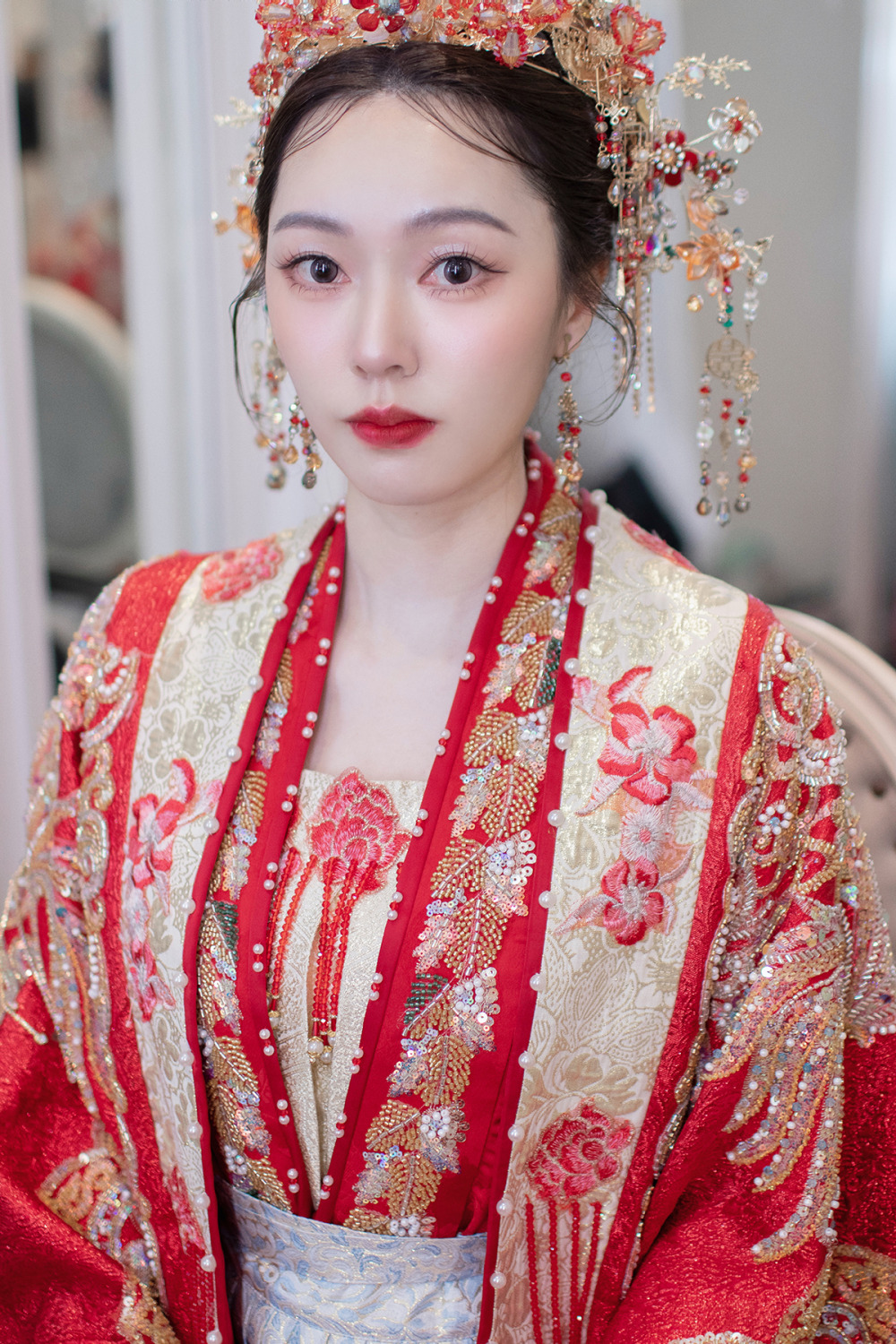 證婚新娘造型,台北新秘,經典漢服古裝新娘造型,新娘秘書,千金感新娘妝感,青青食尚花園飯店新娘造型,新娘古裝婚禮造型搭配