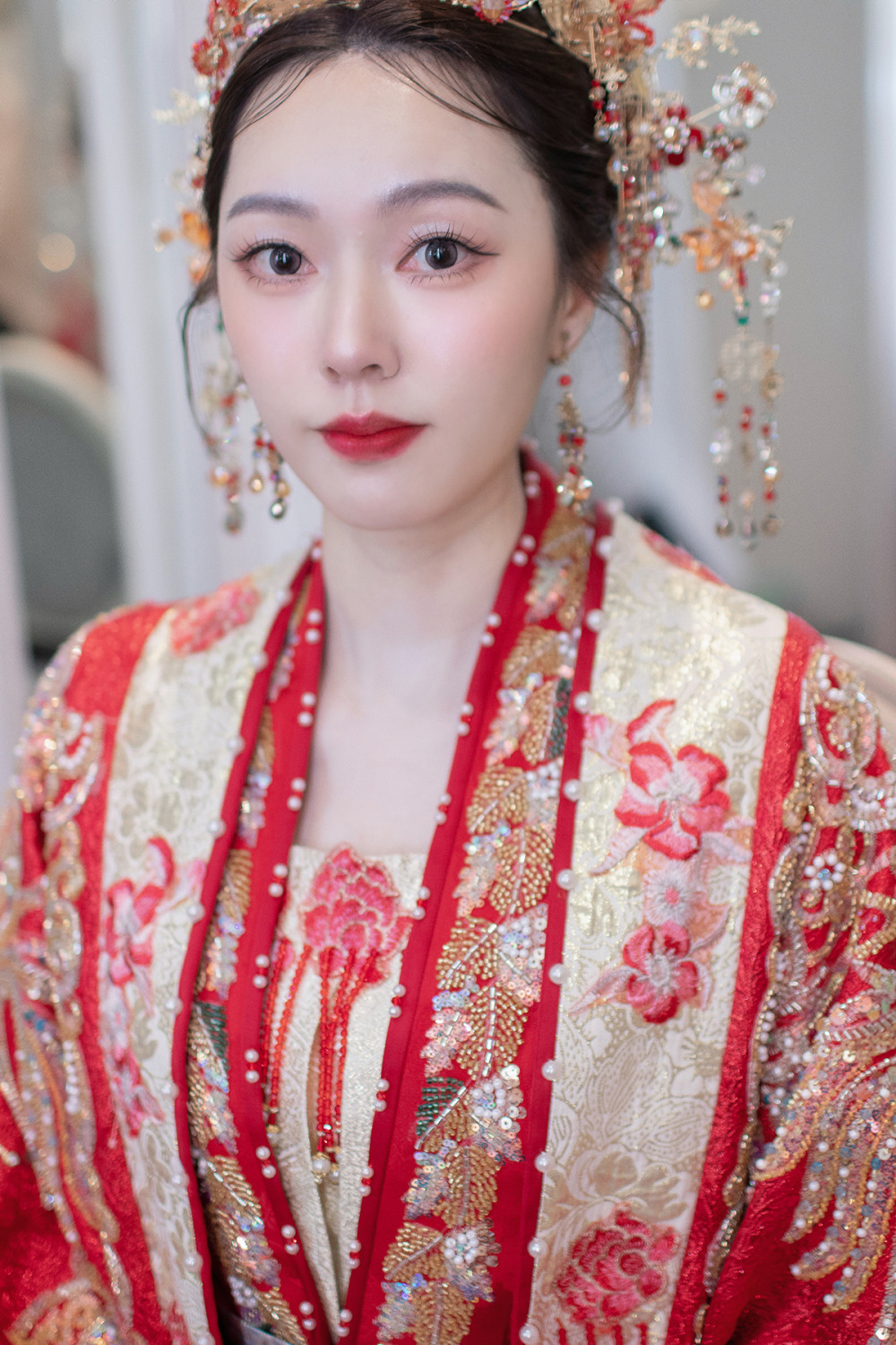 證婚新娘造型,台北新秘,經典漢服古裝新娘造型,新娘秘書,千金感新娘妝感,青青食尚花園飯店新娘造型,新娘古裝婚禮造型搭配