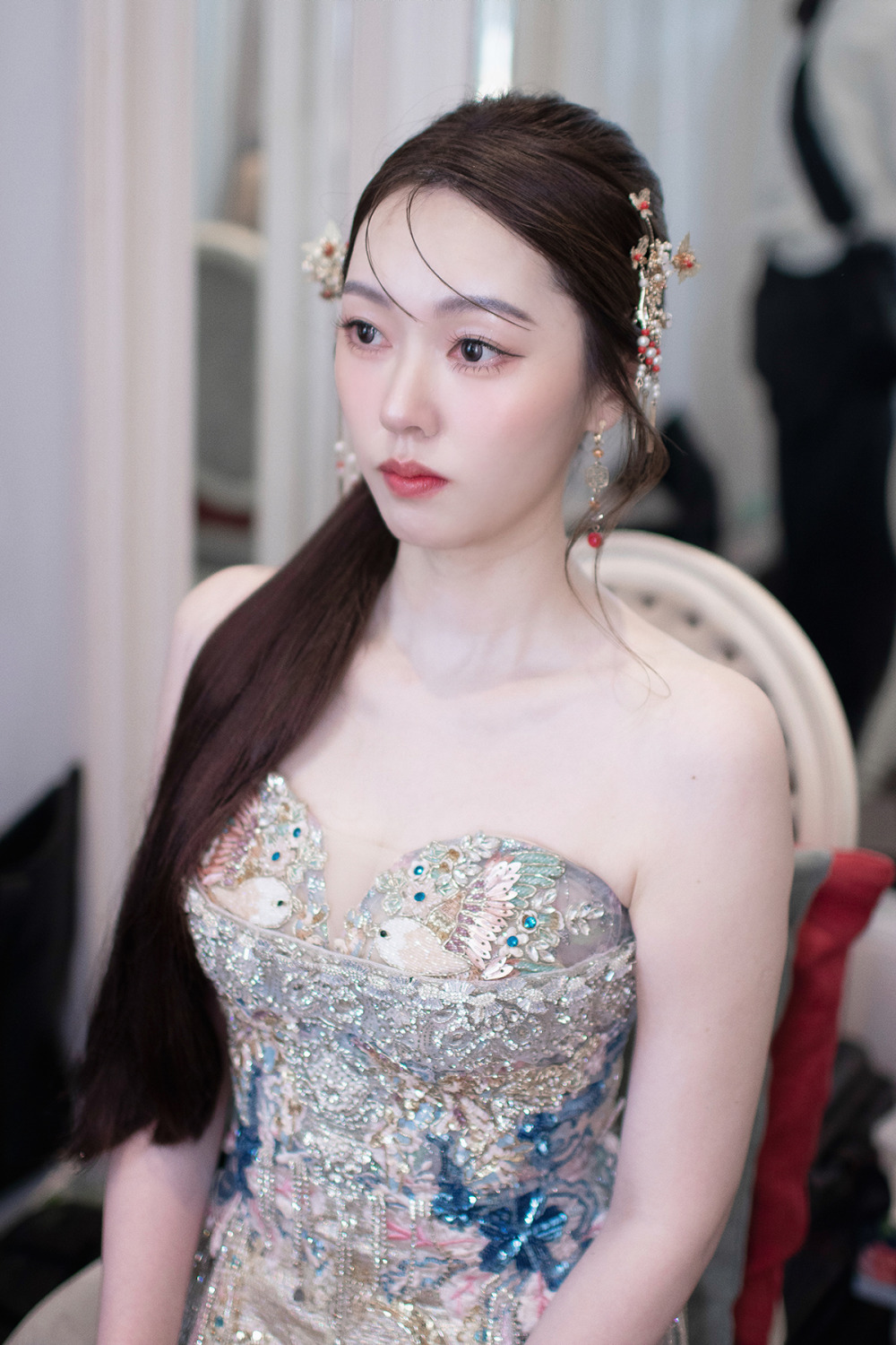 證婚新娘造型,台北新秘,經典漢服古裝新娘造型,新娘秘書,千金感新娘妝感,青青食尚花園飯店新娘造型,新娘古裝婚禮造型搭配