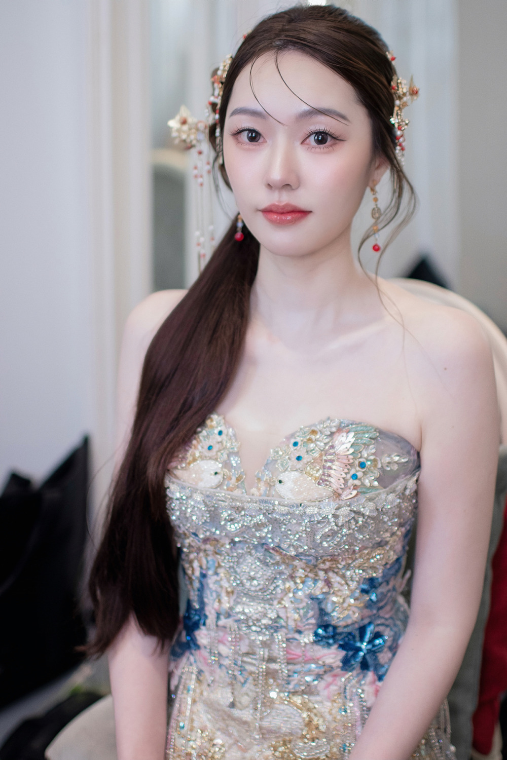 證婚新娘造型,台北新秘,經典漢服古裝新娘造型,新娘秘書,千金感新娘妝感,青青食尚花園飯店新娘造型,新娘古裝婚禮造型搭配