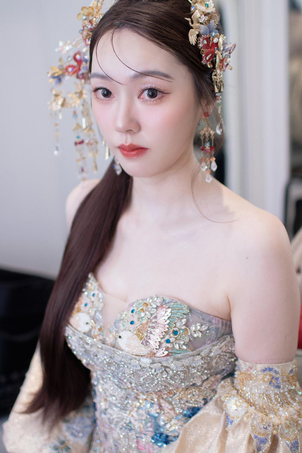 證婚新娘造型,台北新秘,經典漢服古裝新娘造型,新娘秘書,千金感新娘妝感,青青食尚花園飯店新娘造型,新娘古裝婚禮造型搭配