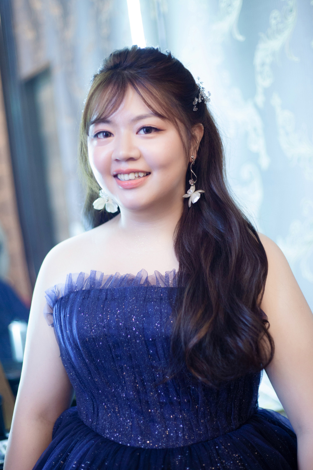 送客新娘造型,甜美公主風公主頭髮型,蓬鬆編髮設計,精緻自然輕透妝感,浪漫大捲度放髮造型