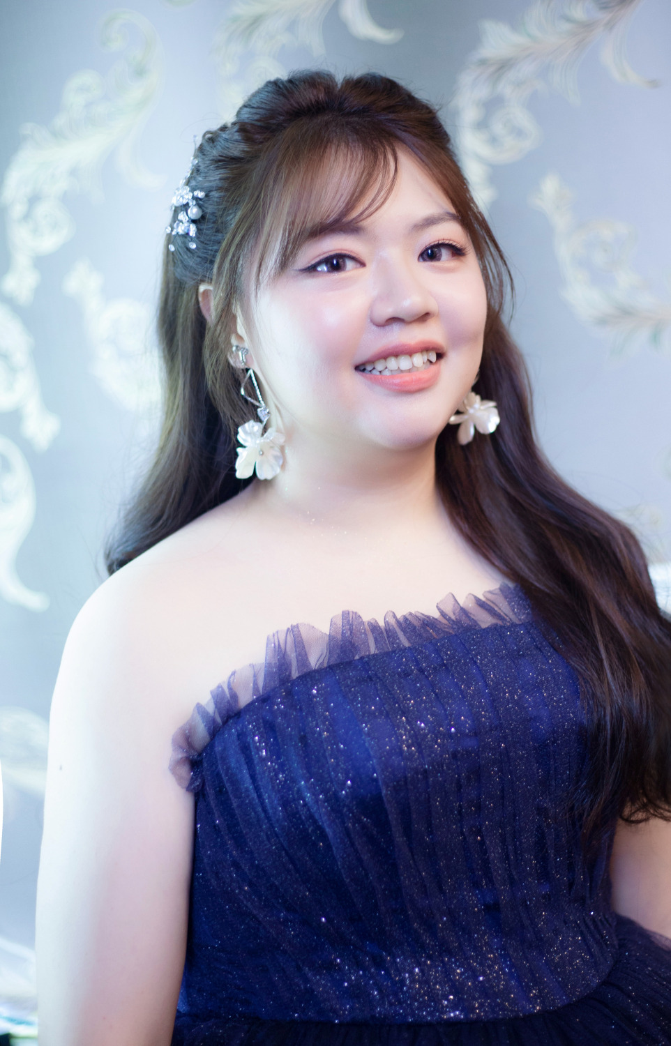 送客新娘造型,甜美公主風公主頭,瀏海設計臉型修飾,精緻自然輕透妝感,浪漫大捲度放髮造型